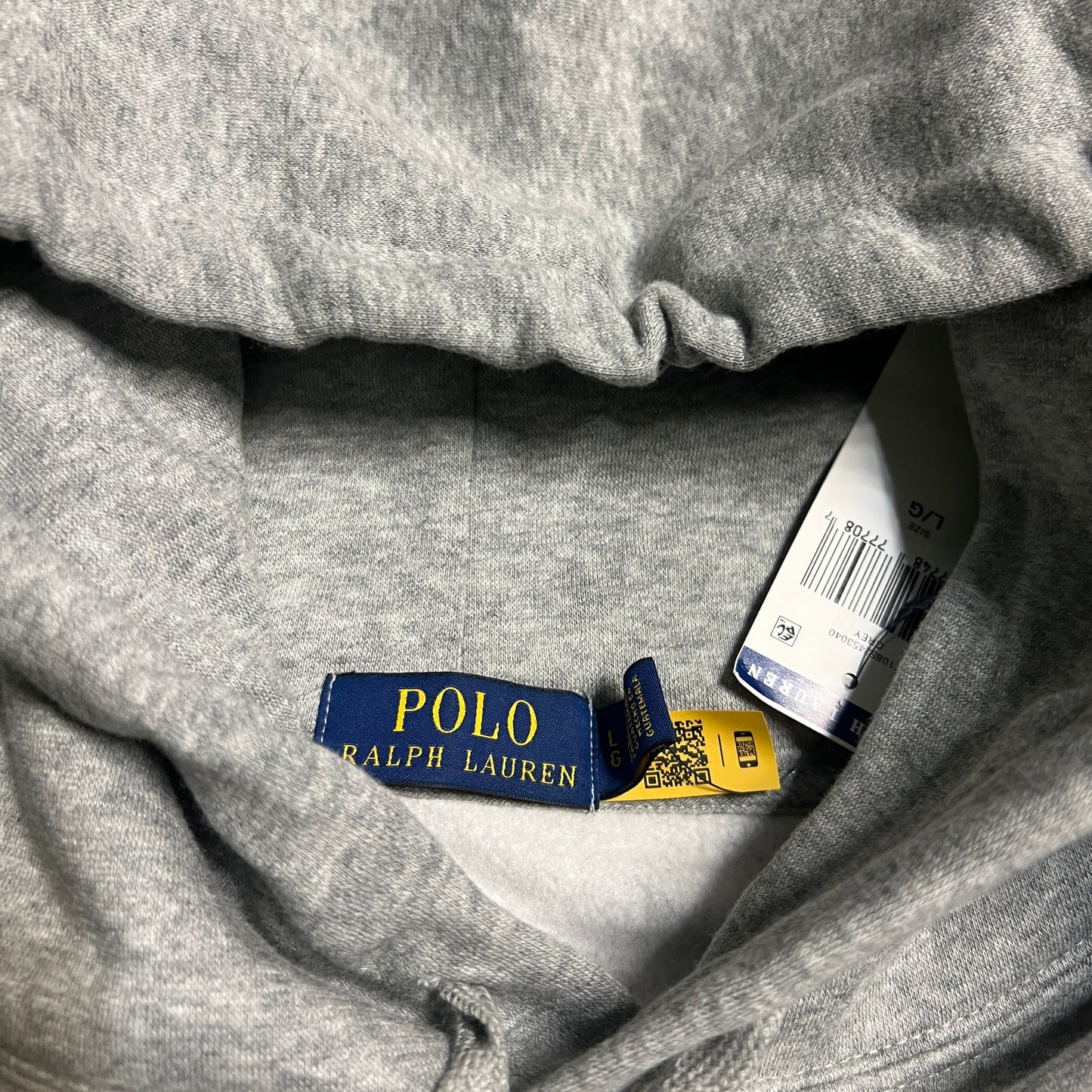 Polo Ralph Lauren Grey Bear Horse Hoodie Size Large New V14083