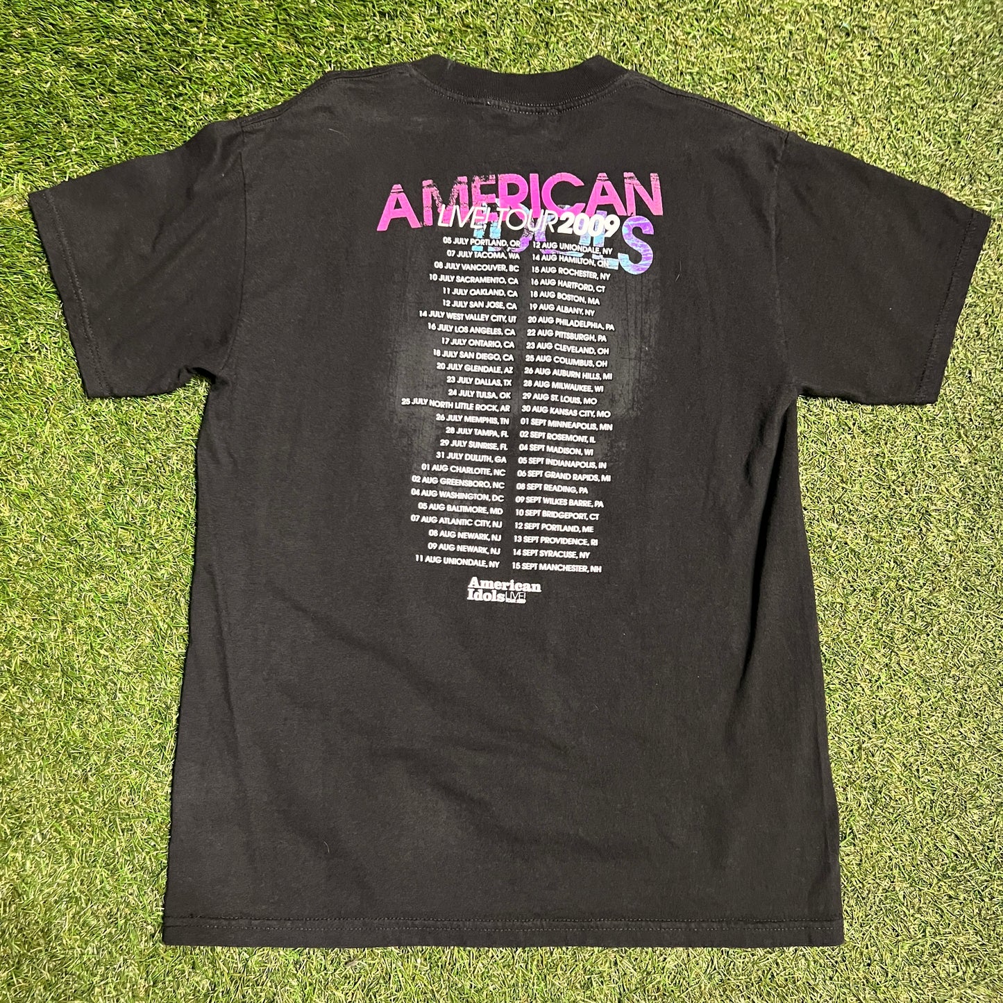 American Idol live 2009 Tee Size Medium USED v4154