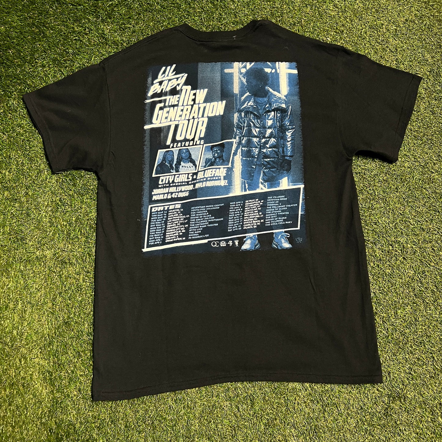 Lil Baby Bootleg Tour Black Tee Size XL NEW v1096