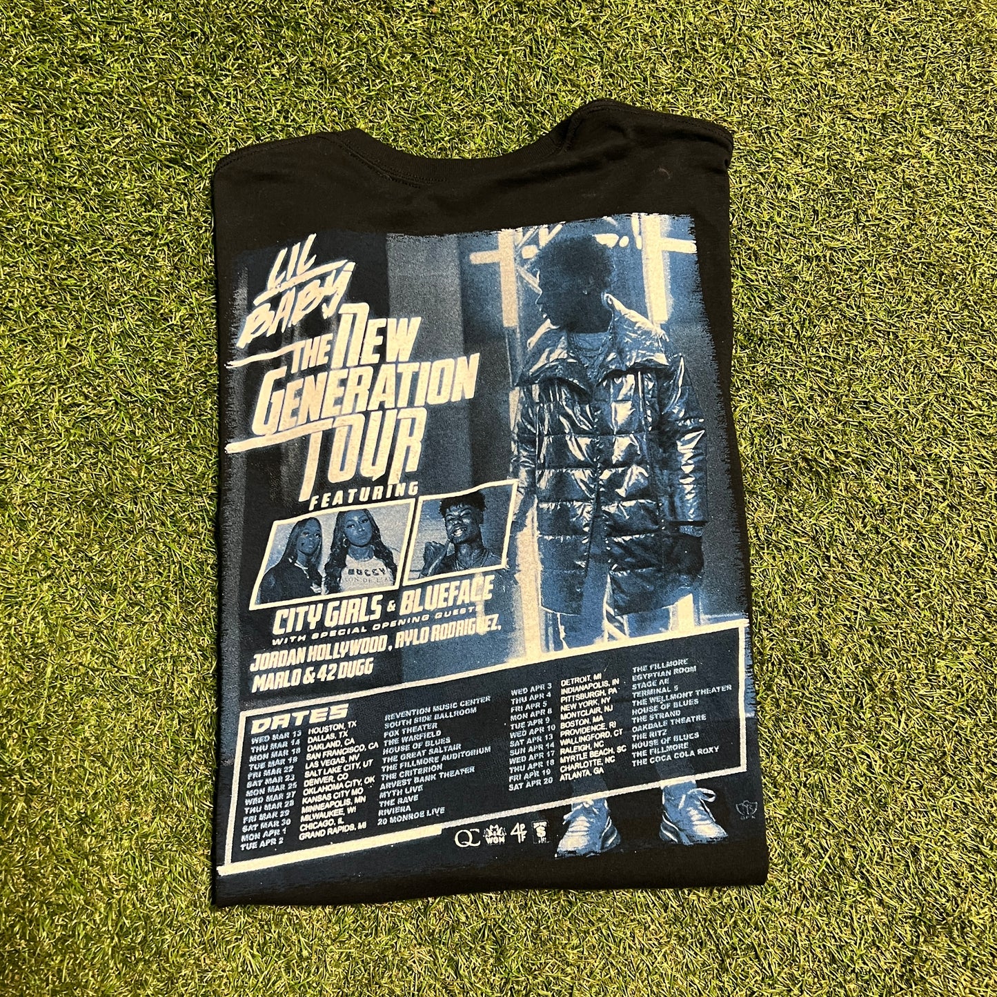 Lil Baby Bootleg Tour Black Tee Size XL NEW v1096