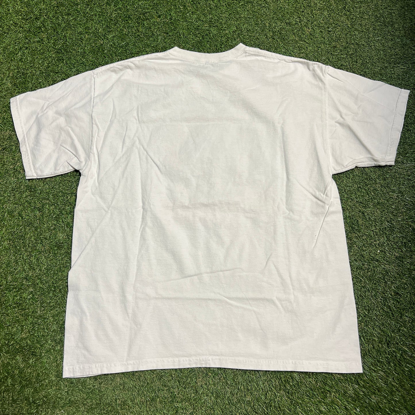 If You Cant Run With The Big Boys Dog White Tee Size Large USED v10373