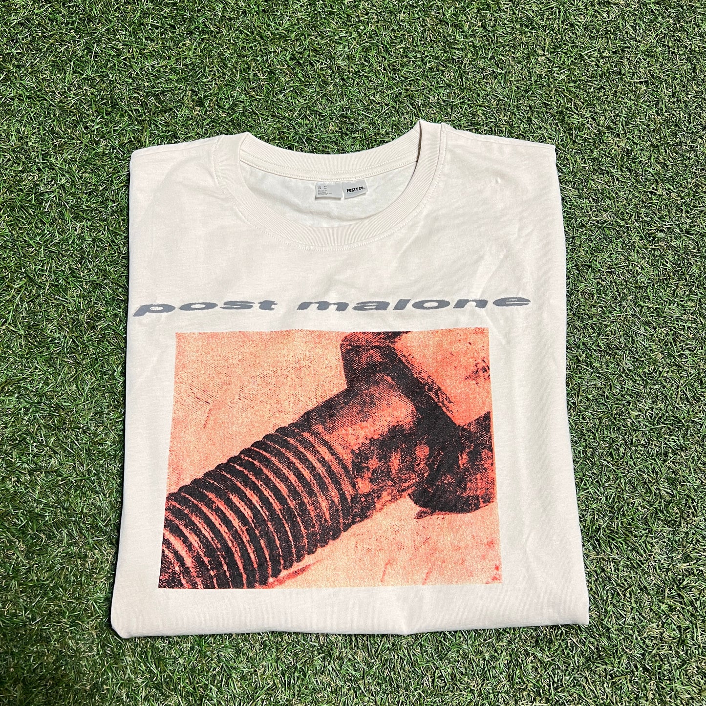Post Malone H&M Screw Cream Long Sleeve Size Medium NEW v4220