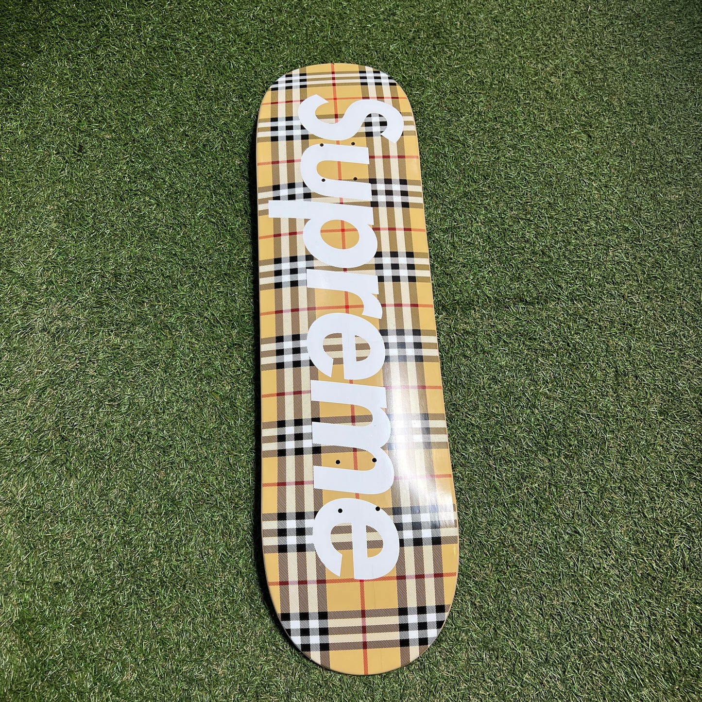 Supreme Burberry Skateboard Deck Beige USED x12025