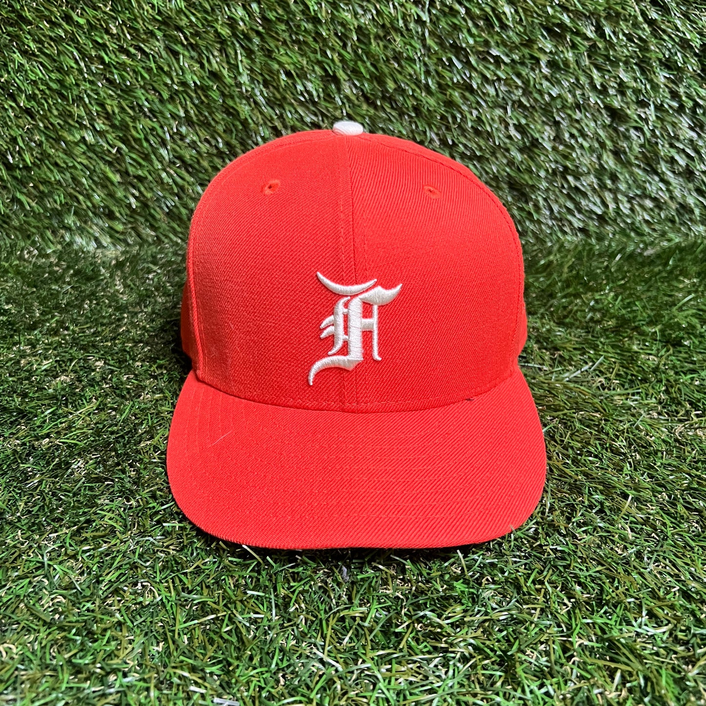 Fear of God FOG Essentials Fitted Orange Hat Size 7 1/4 USED x13380