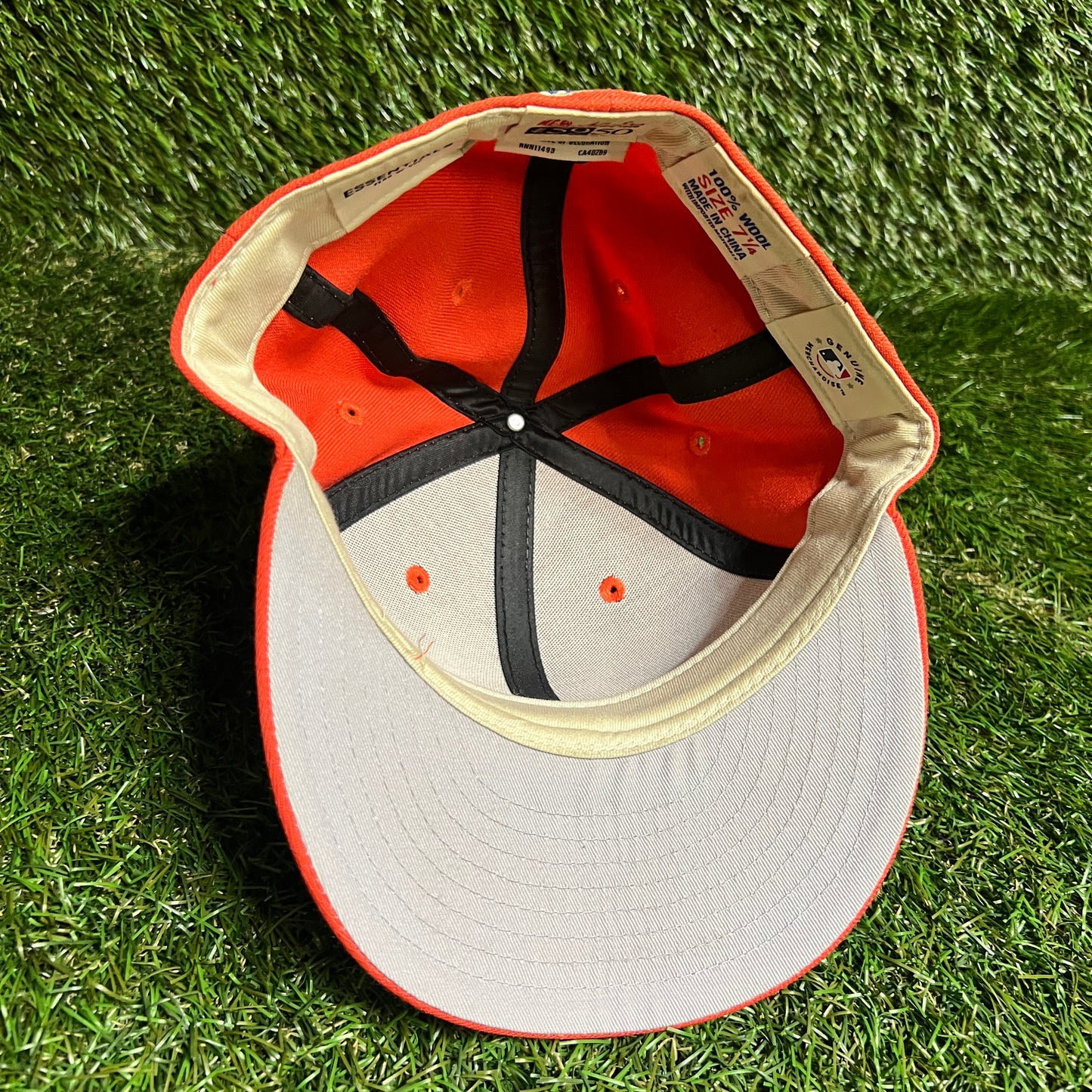 Fear of God FOG Essentials Fitted Orange Hat Size 7 1/4 USED x13380