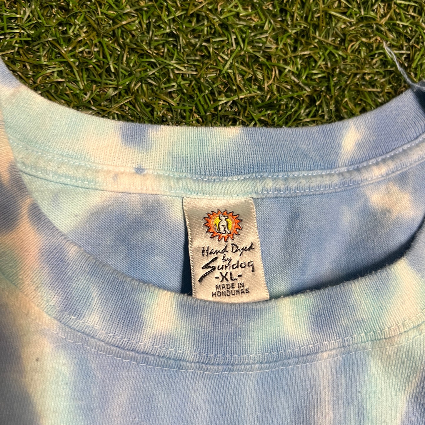 1995 Grateful Dead Skiing Skeleton Tie Dye Tee Size XL USED v9127