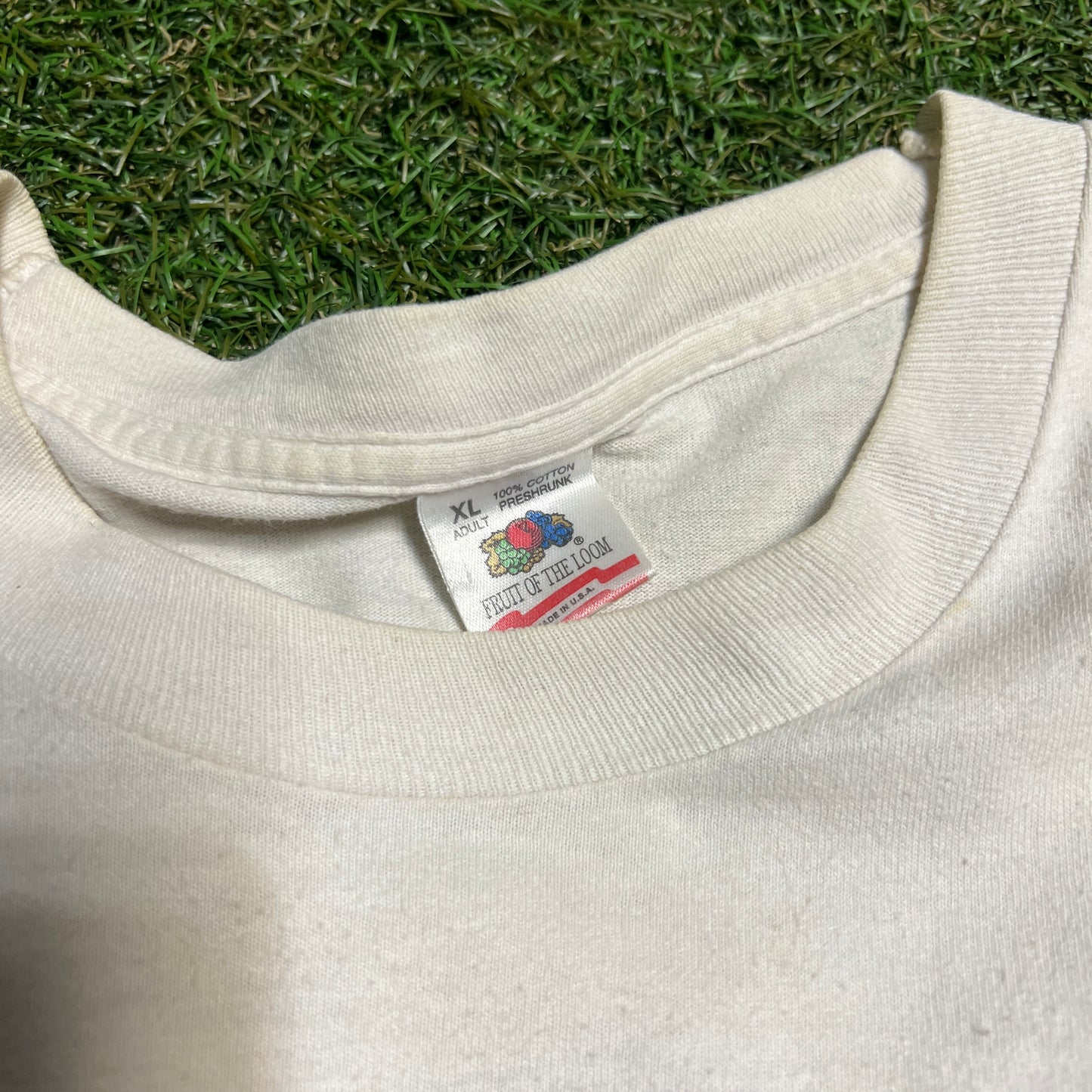 1995 Grateful Dead Garden on River Spring Tour White Tee Size XL USED v4984