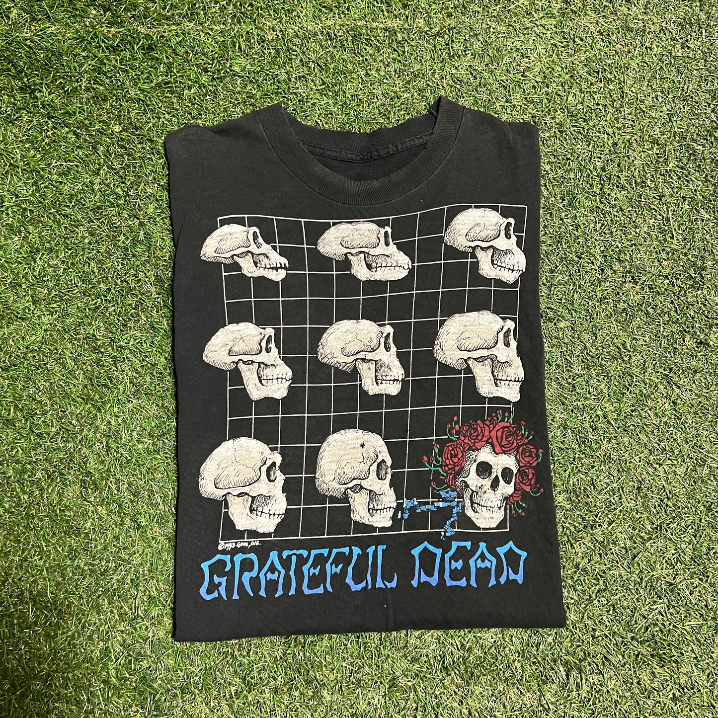 1993 Grateful Dead Evolution of Deadhead Black Tee Size XL USED v5373
