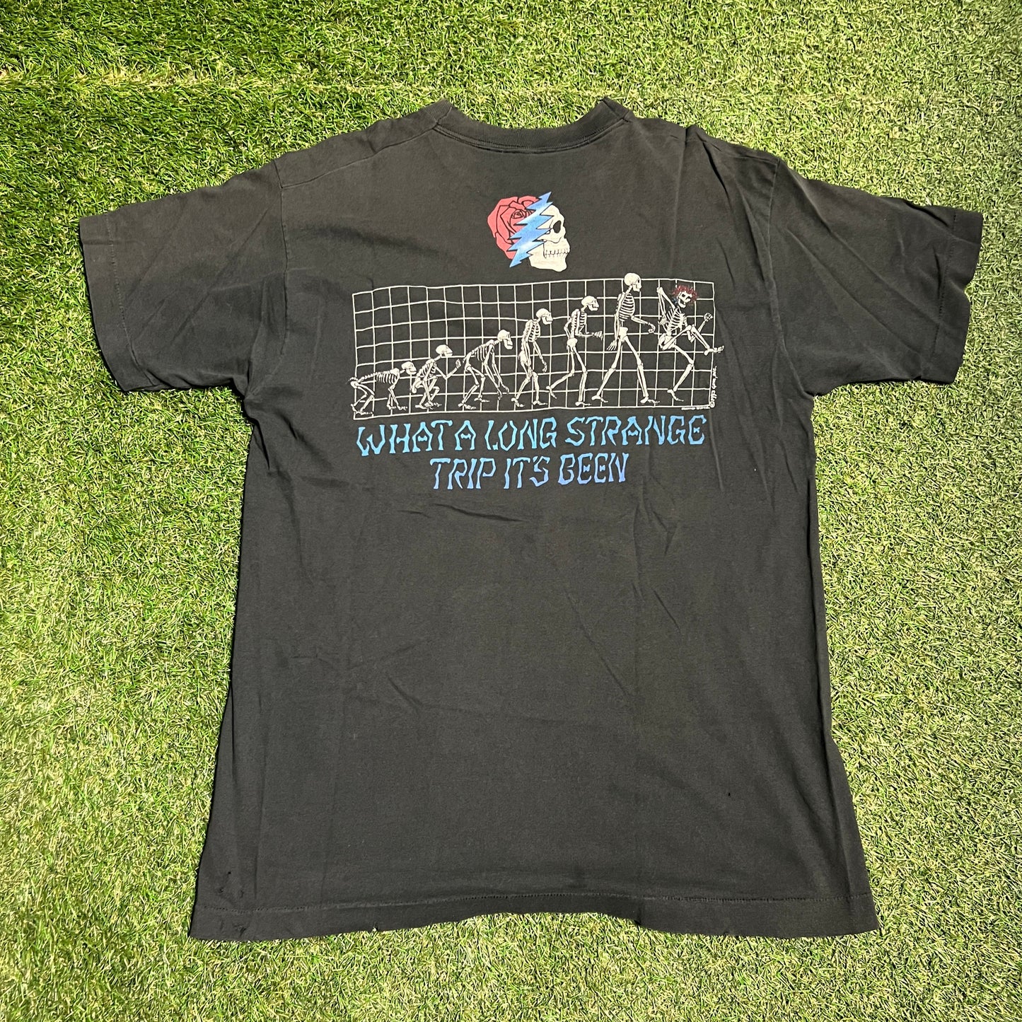 1993 Grateful Dead Evolution of Deadhead Black Tee Size XL USED v5373