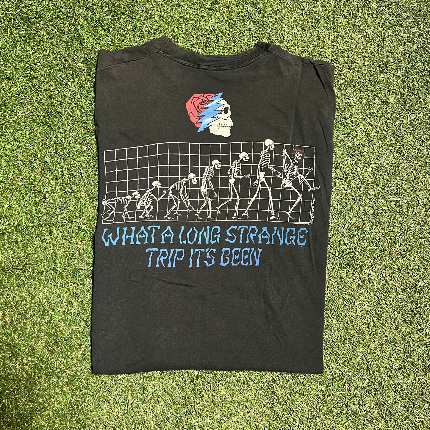 1993 Grateful Dead Evolution of Deadhead Black Tee Size XL USED v5373