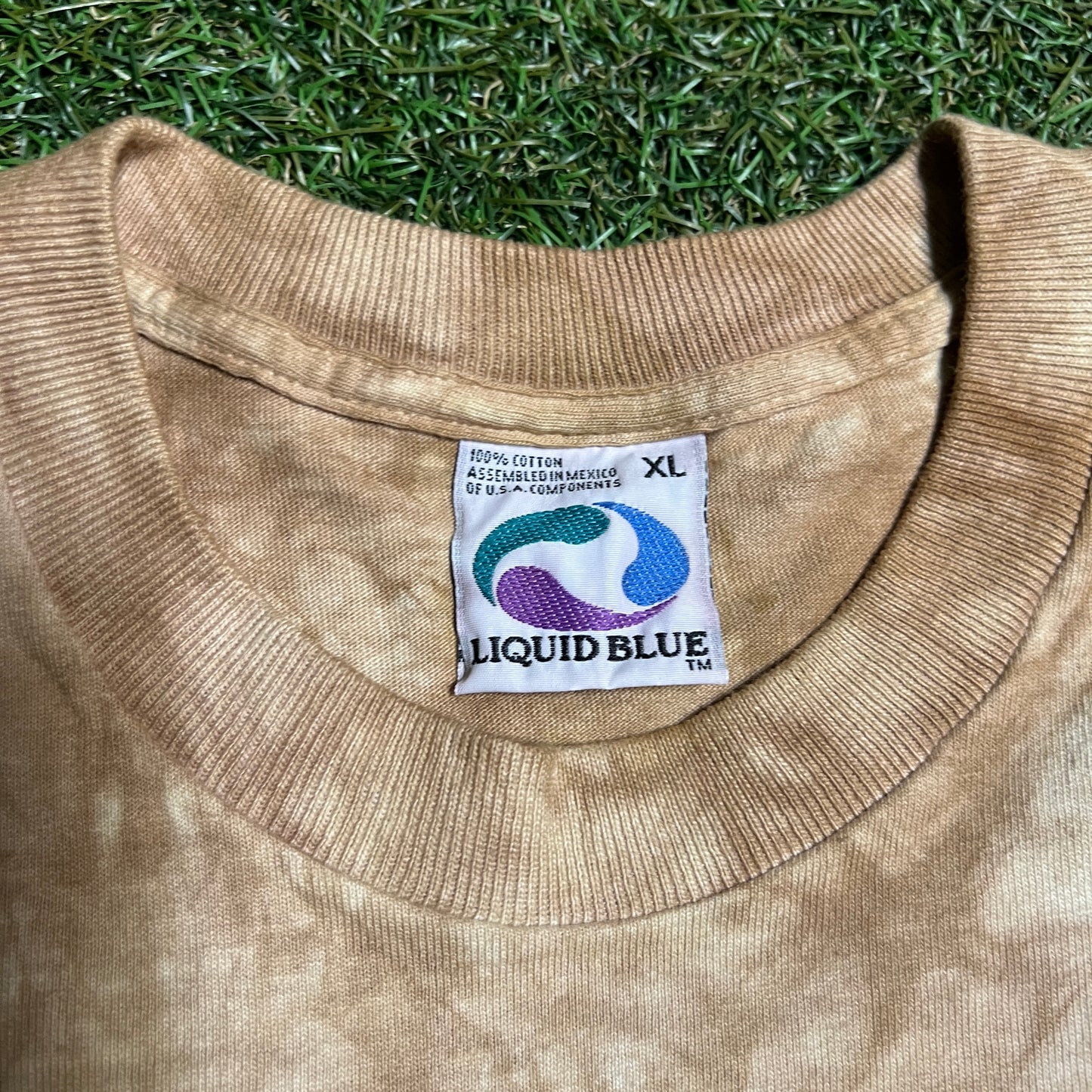 Grateful Dead 2000s Swirl Bear Brown Tie Dye Tee Size XL USED v9920