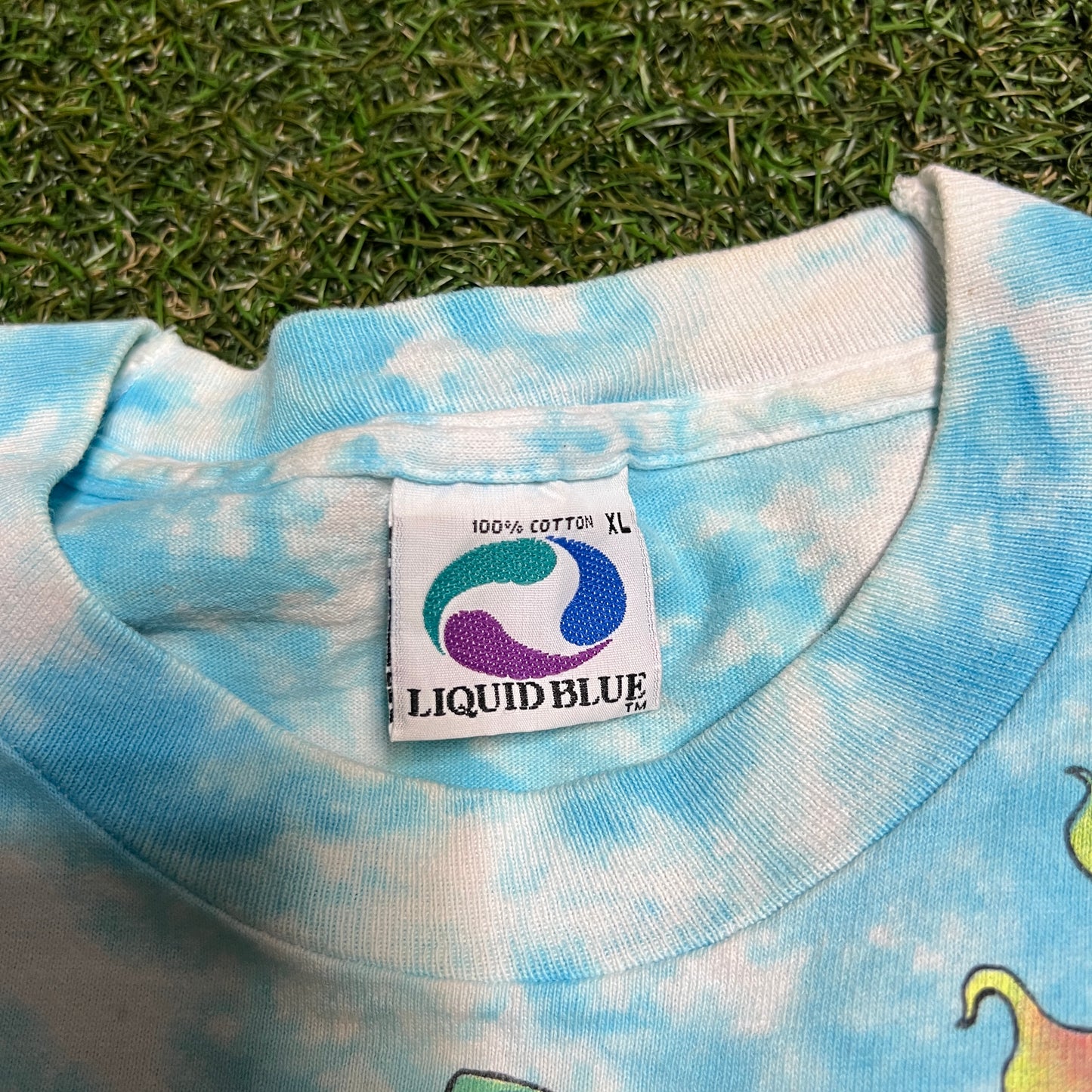 1993 Grateful Dead Parachuting Bears Full Print Tee Size XL USED v10147