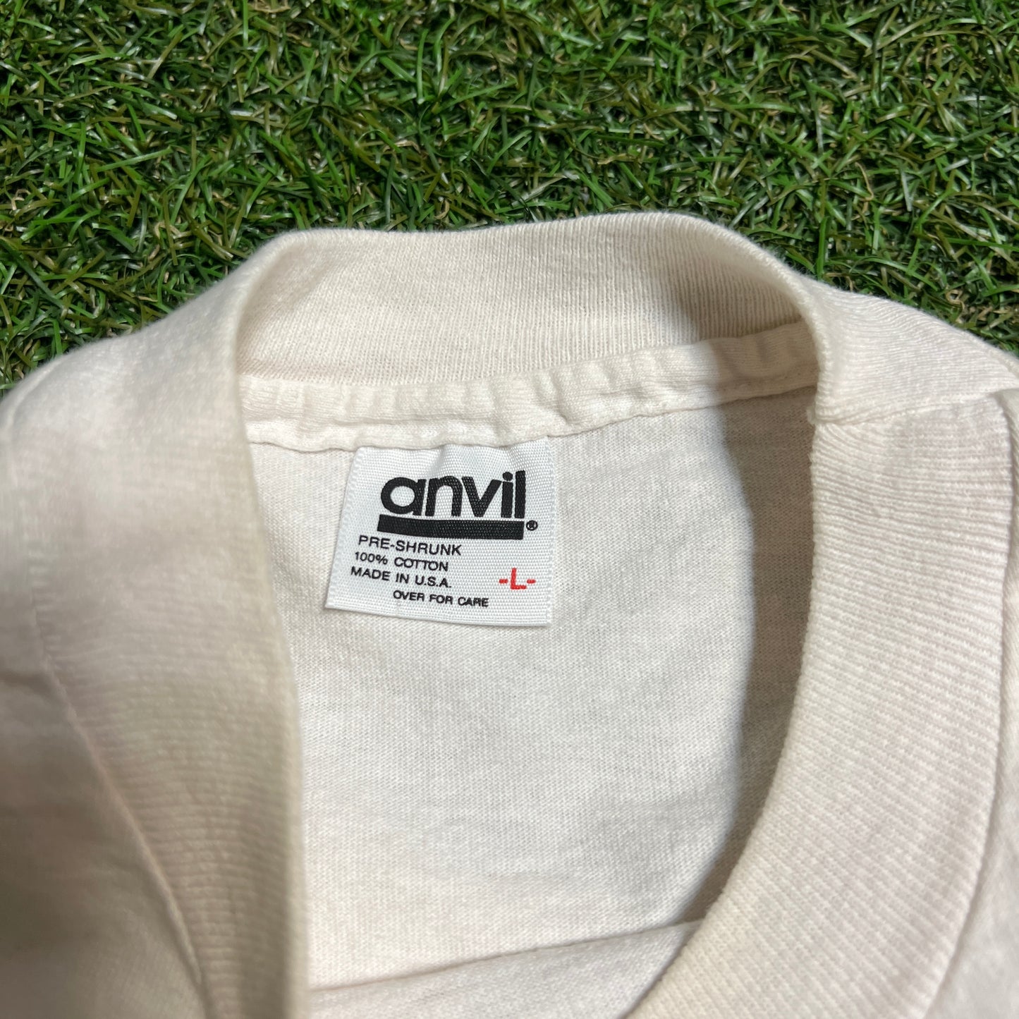 1991 Grateful Dead Jerry Garcia White Tee Anvil Tag Size Large USED v10241