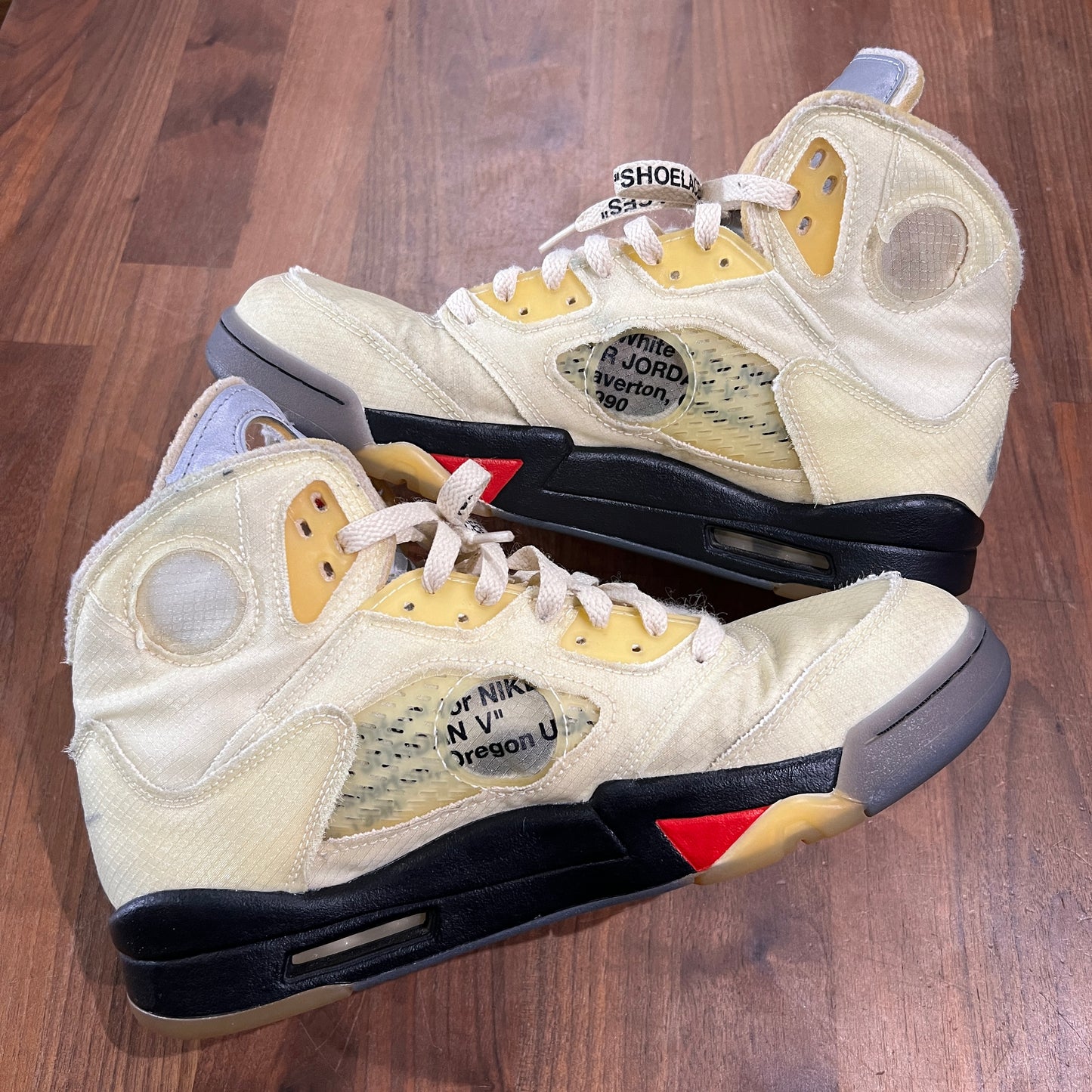 Jordan 5 Off White Sail Size 9.5 USED s14076