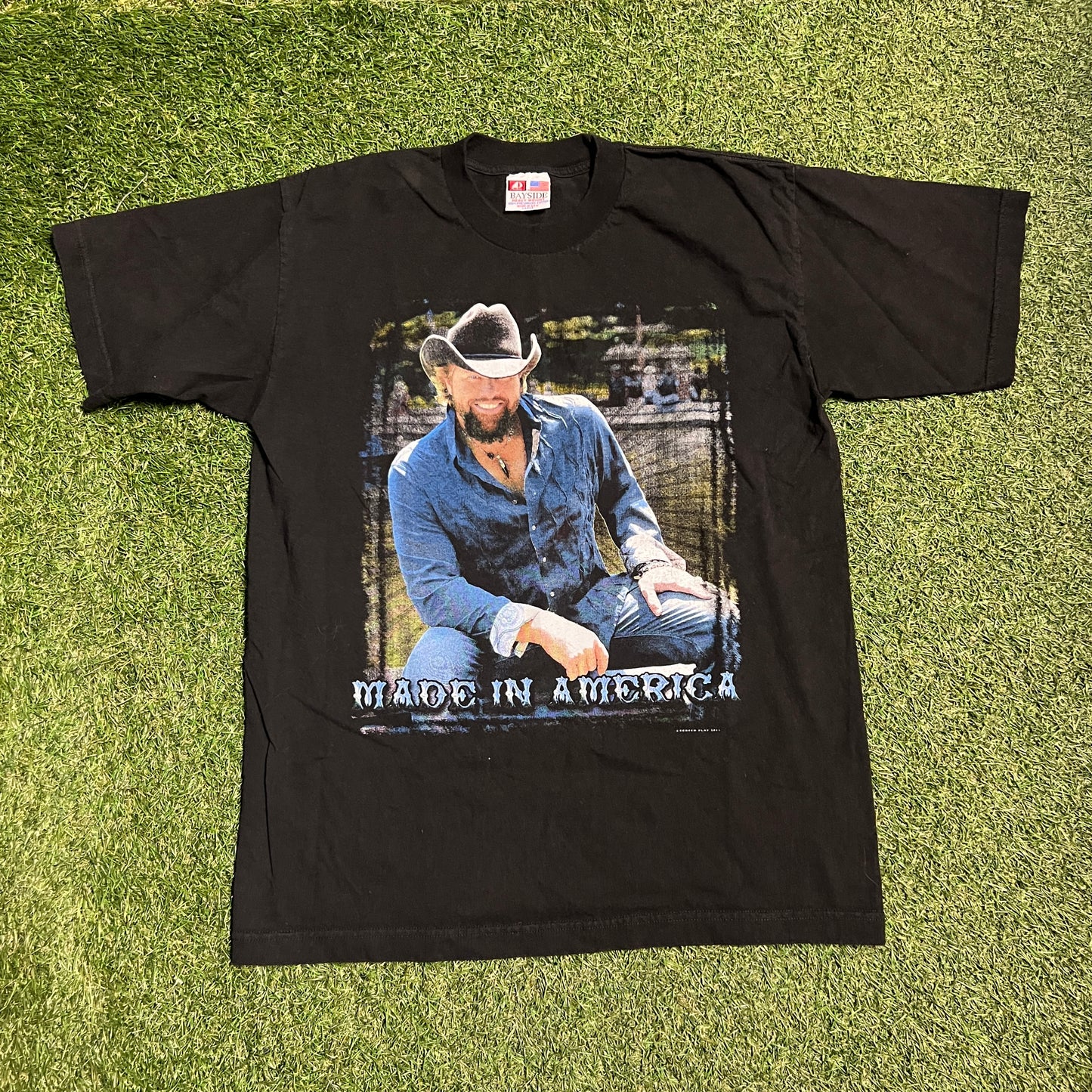 Made In America Toby Locked and Loaded Tour Black Tee Size Large USED v14118