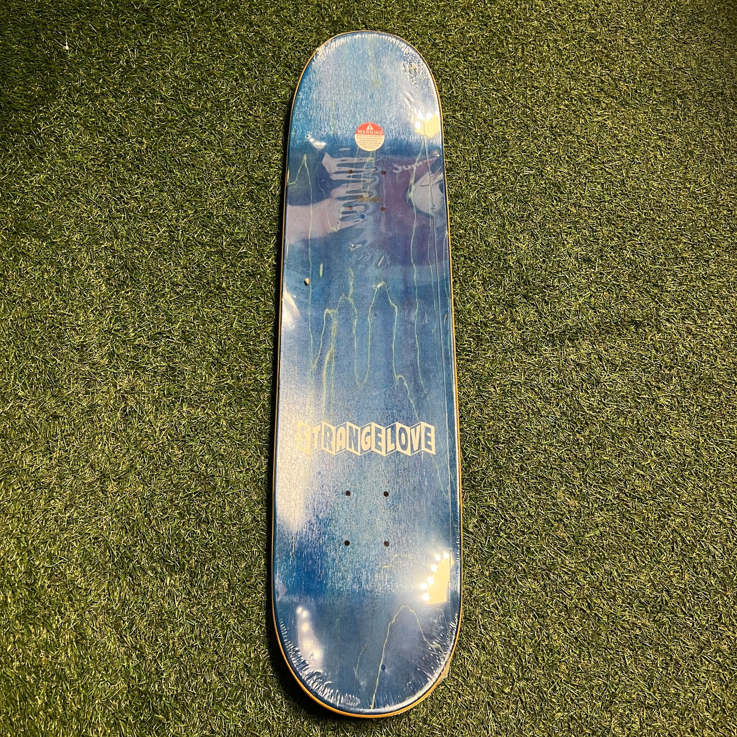 StrangeLove Heart Skull Blue Skateboard NEW x12485
