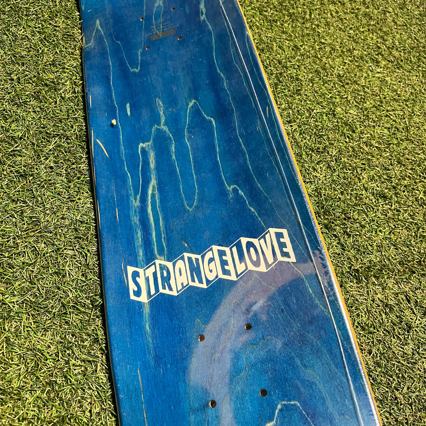 StrangeLove Heart Skull Blue Skateboard NEW x12485
