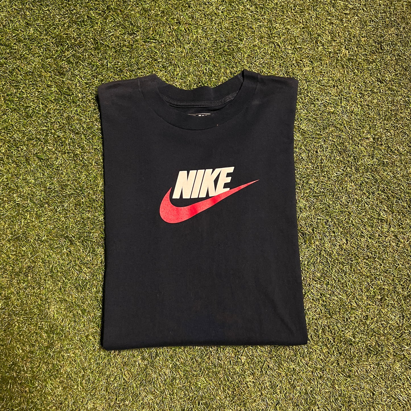 Vintage Nike Red Check Navy Tee Size XL USED v11117