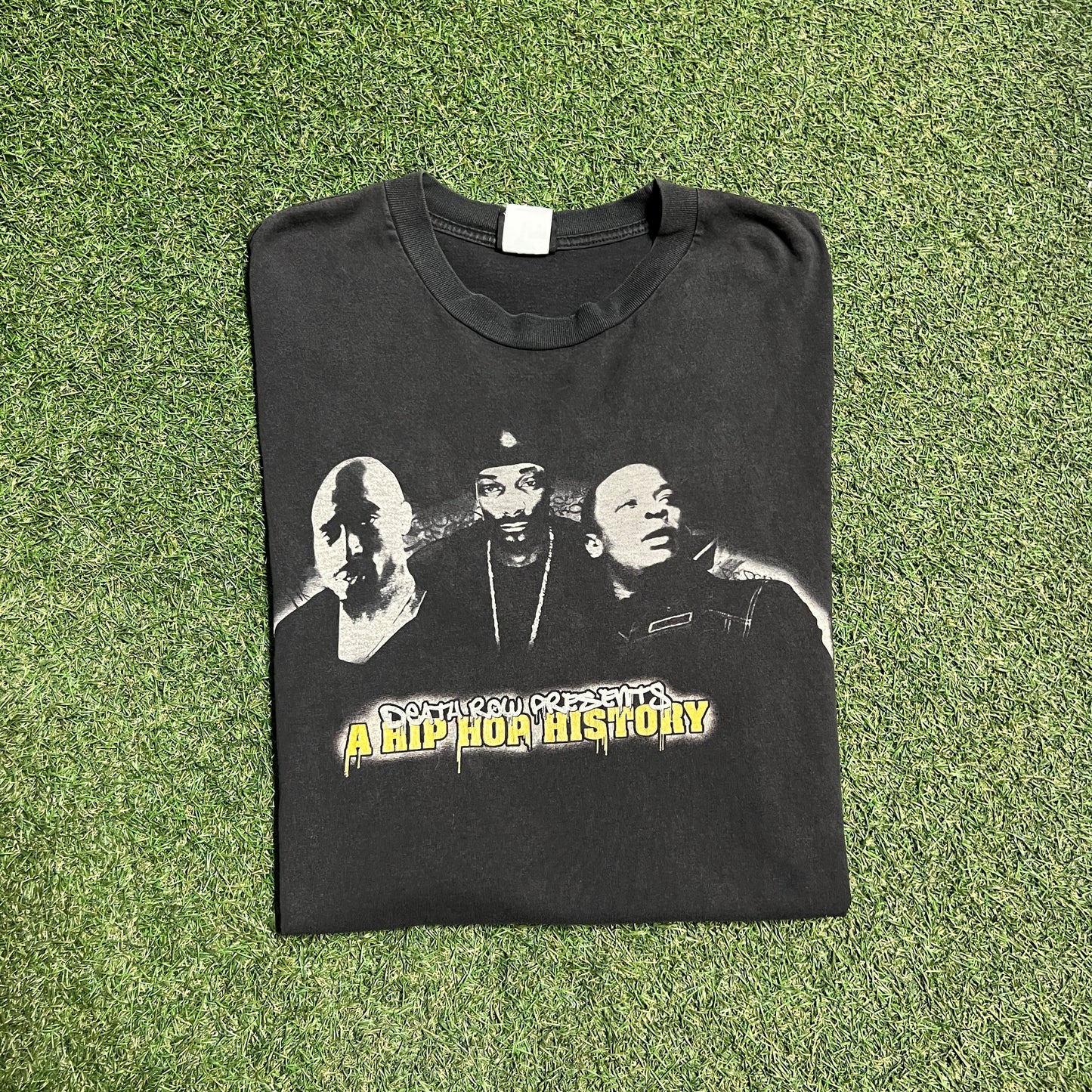 2005 Death Row Presents A Hip Hop History Black Tee Size 4XL USED v15032