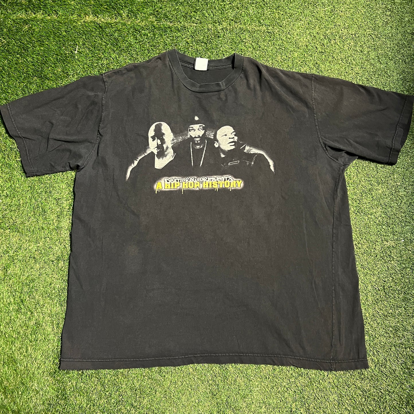 2005 Death Row Presents A Hip Hop History Black Tee Size 4XL USED v15032