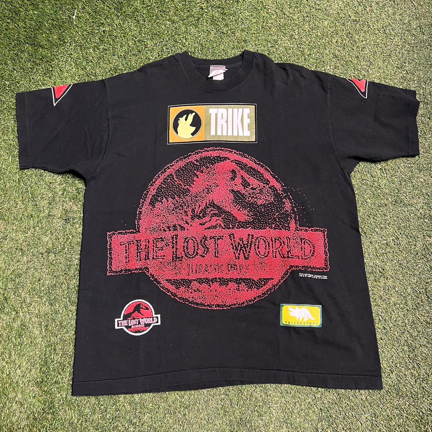 1997 Jurassic Park Trike Lost World Black Tee Size XL USED v15049