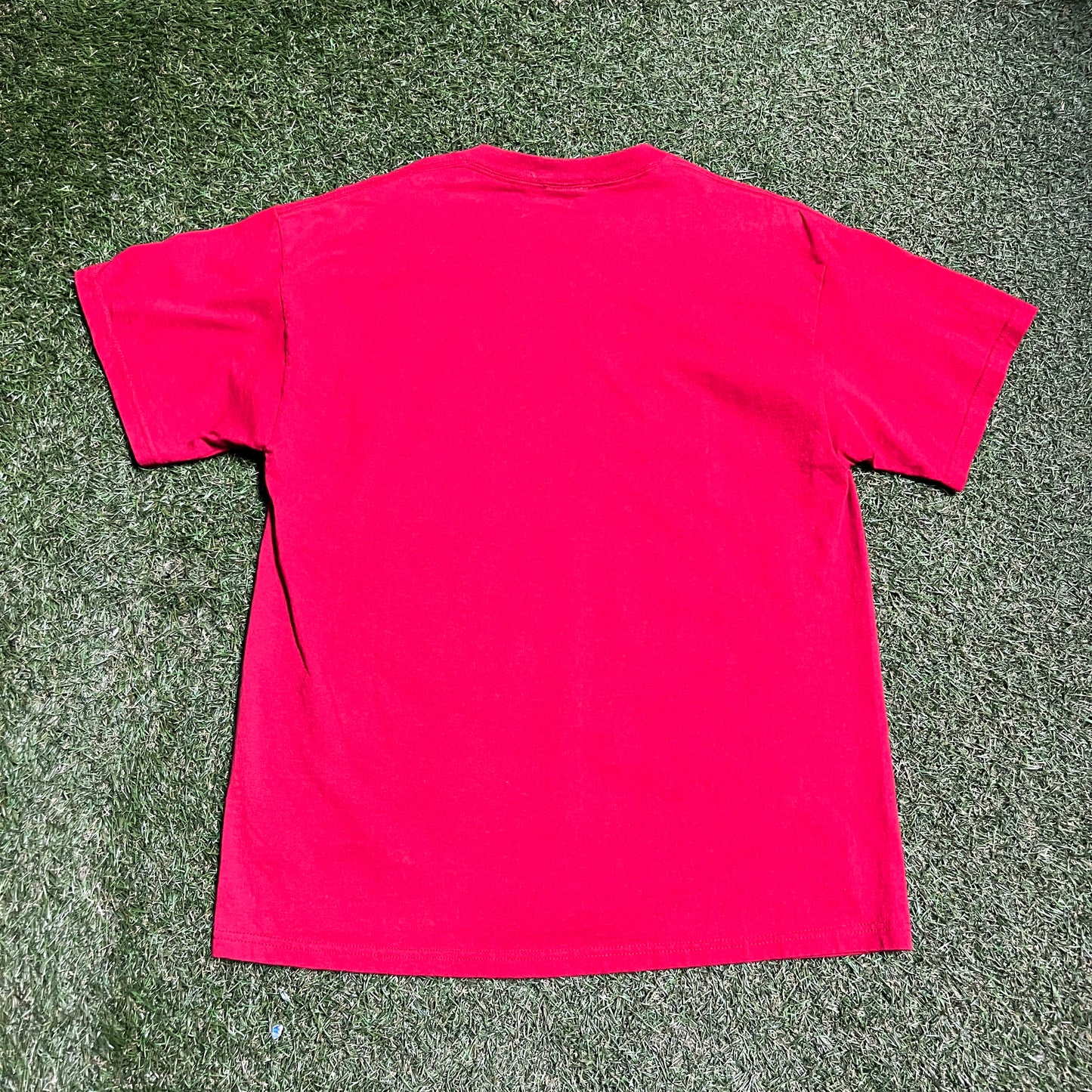 Superman Man of Steel Full Graphic Red Tee Size Large v4632