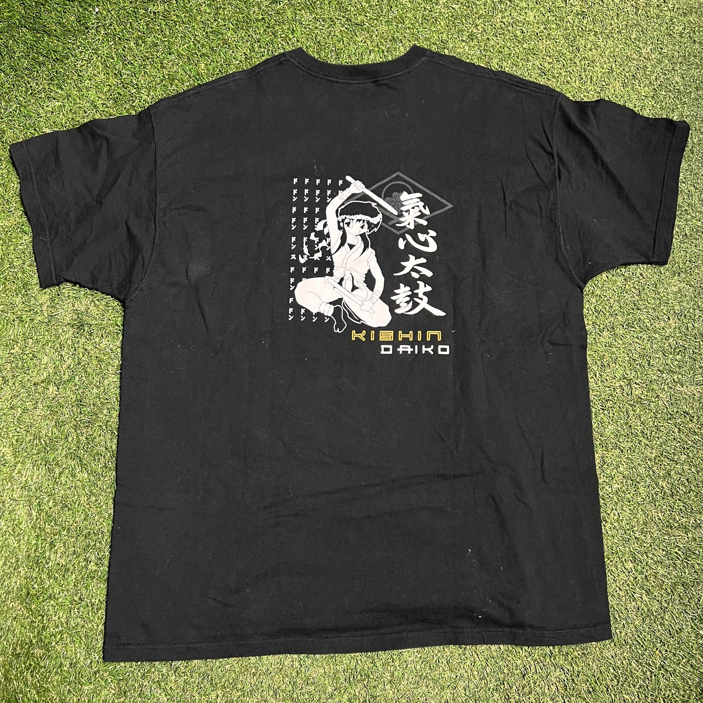Kishin Oaiko Anime Girl Black Tee Size XXL USED v15056