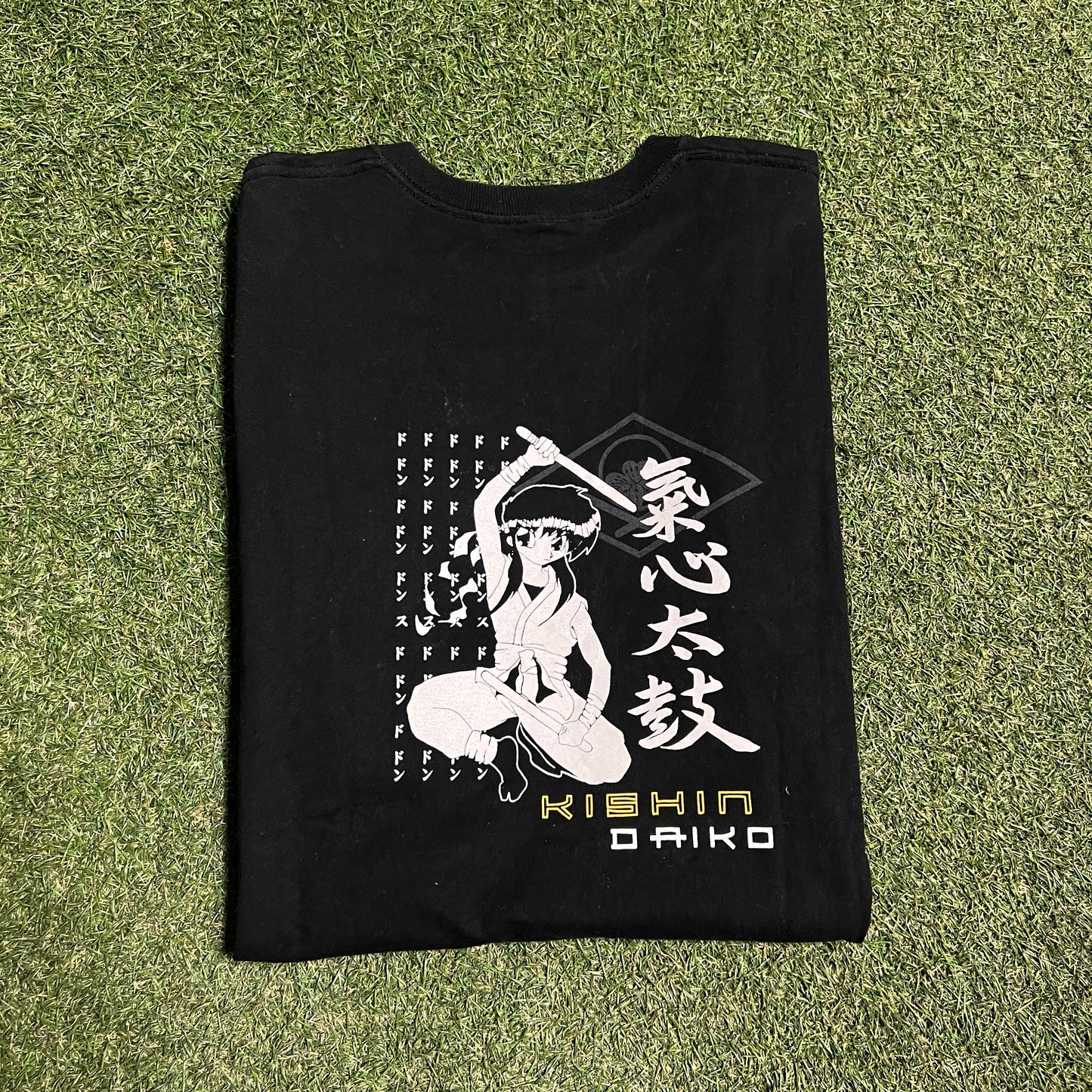Kishin Oaiko Anime Girl Black Tee Size XXL USED v15056