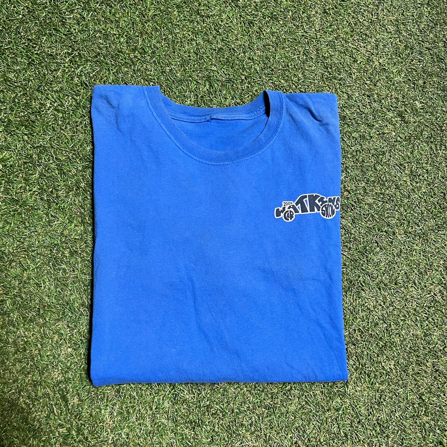 2009 Watkins Car Show Blue Tee Size XXL USED v15066