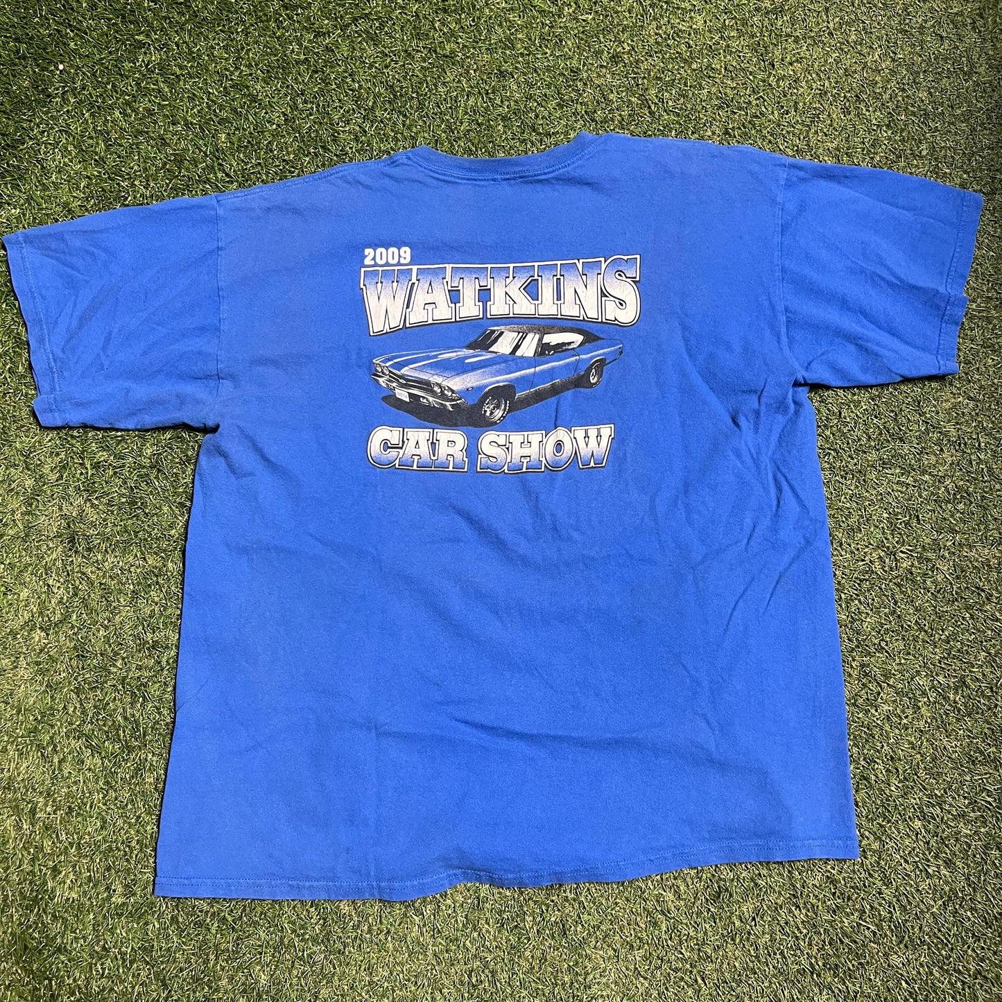2009 Watkins Car Show Blue Tee Size XXL USED v15066