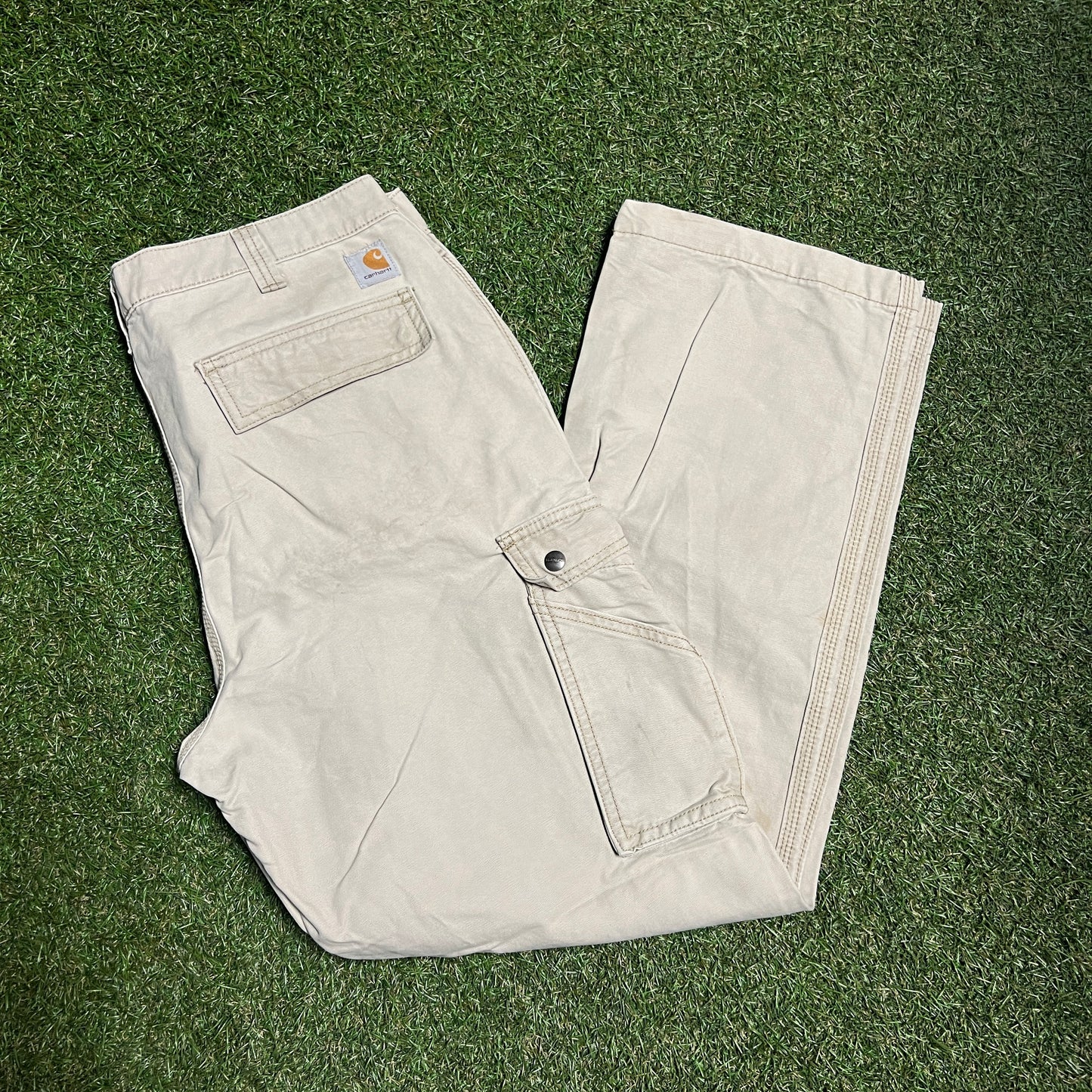 Carhartt Khaki Relaxed Fit Painter Pants 36x32 USED V10812