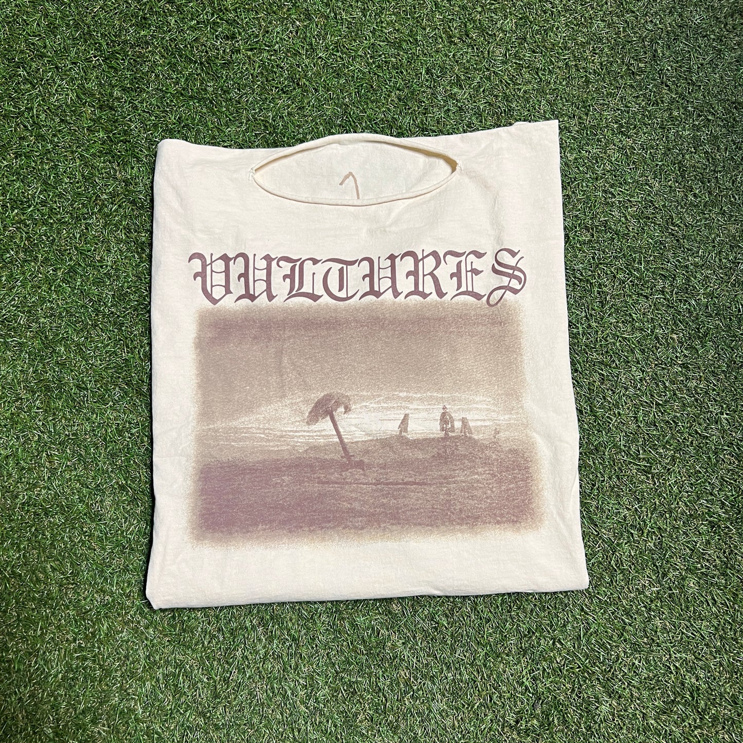 Yeezy Vultures Track List Cream Longsleeve Size 2 New x10215