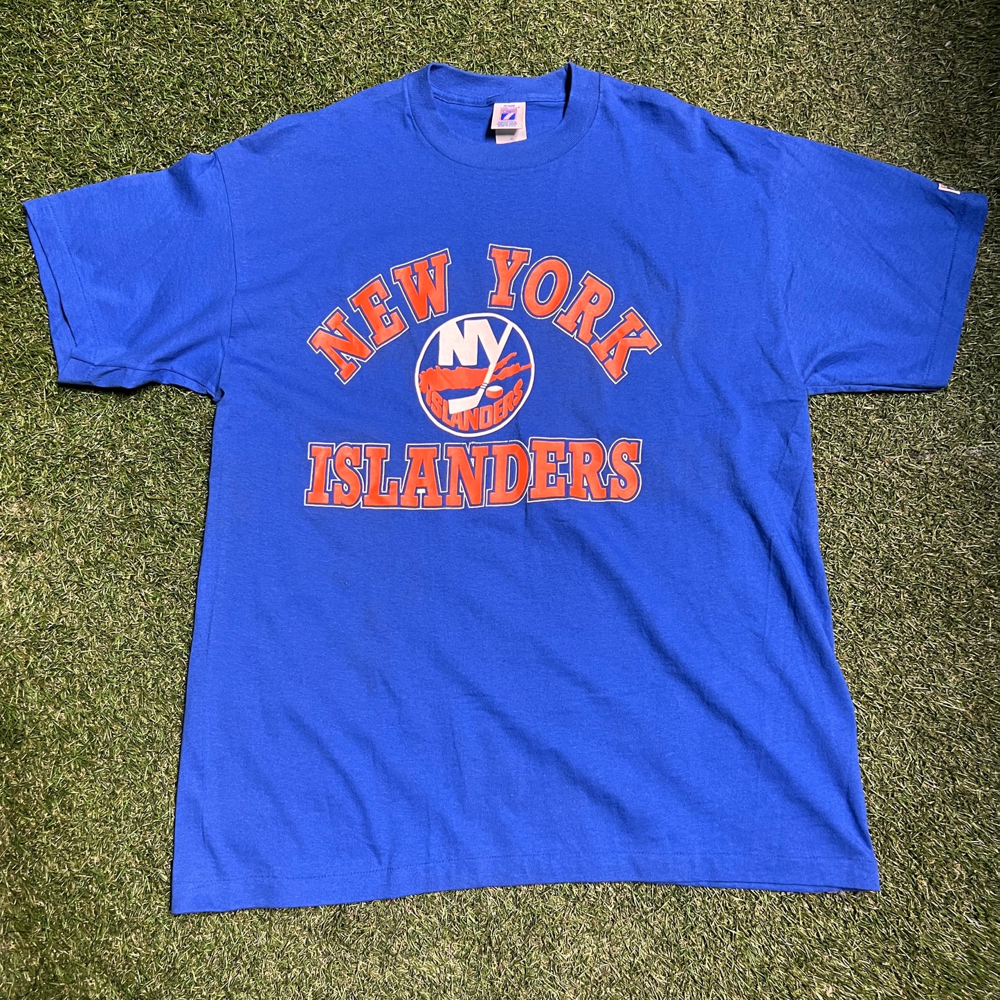 NY Islanders 1990s tee blue Size XL USED v12368