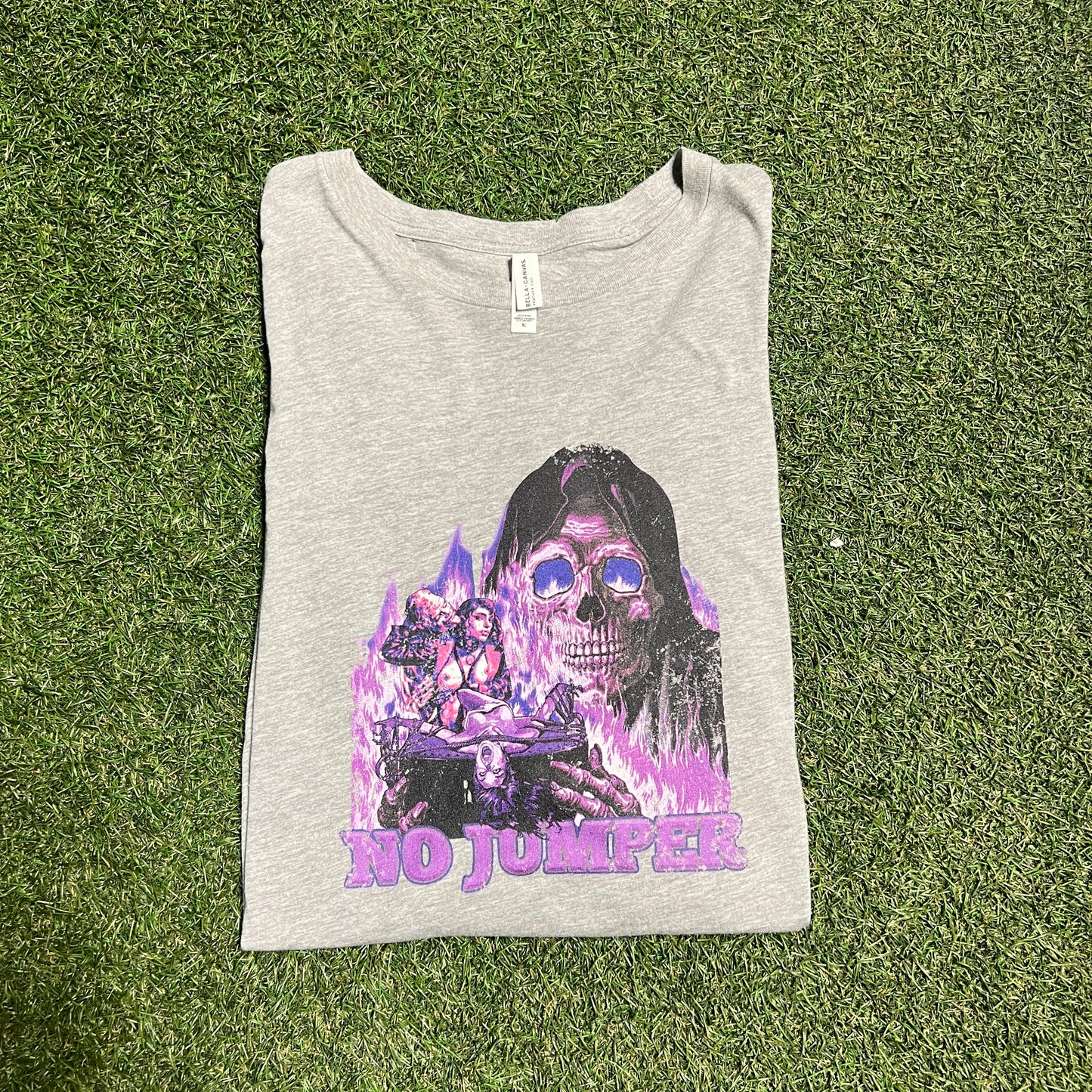 No jumper skull longsleeve gray Size XL USED v12426