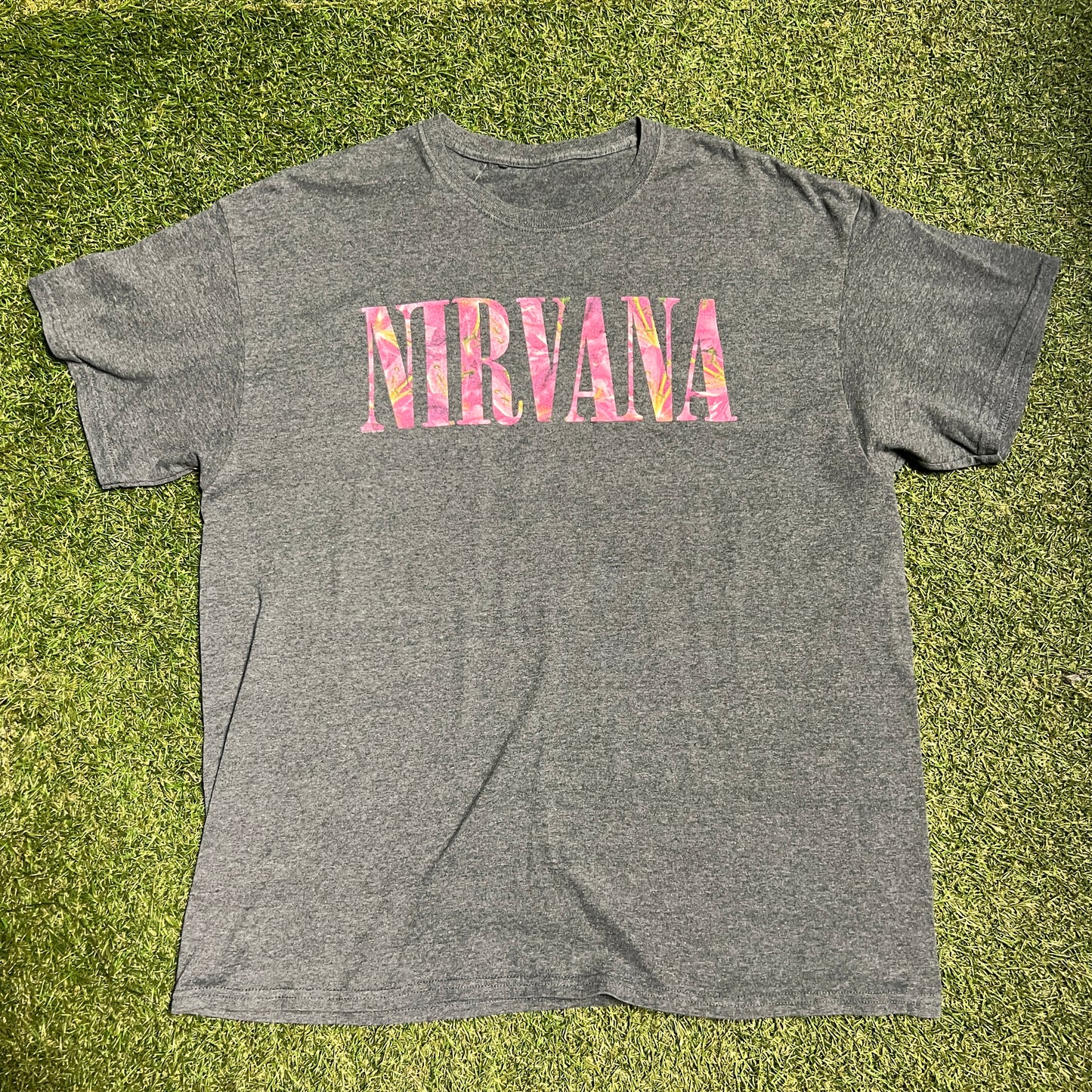 Nirvana Purple Font Tee Size XL Used v12363