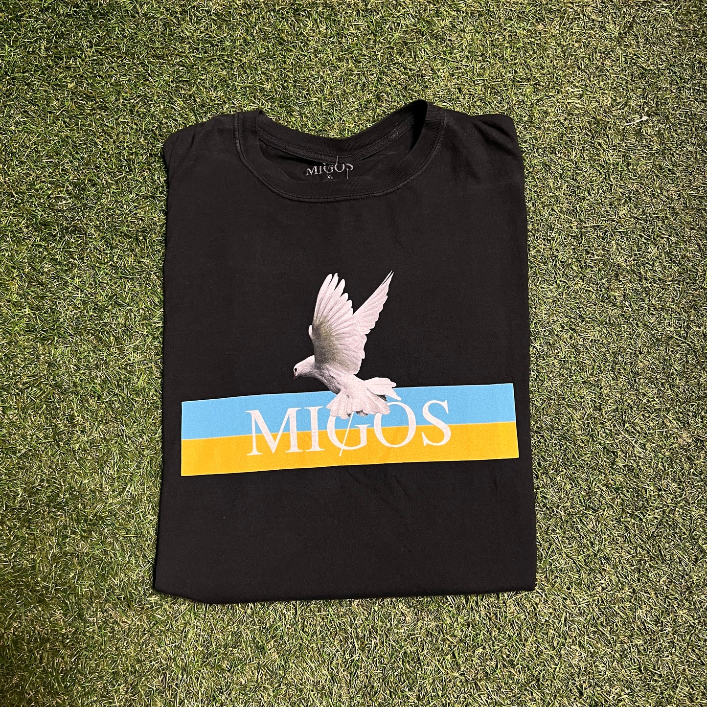 Migos Bird Black Tee Size XL USED v1740