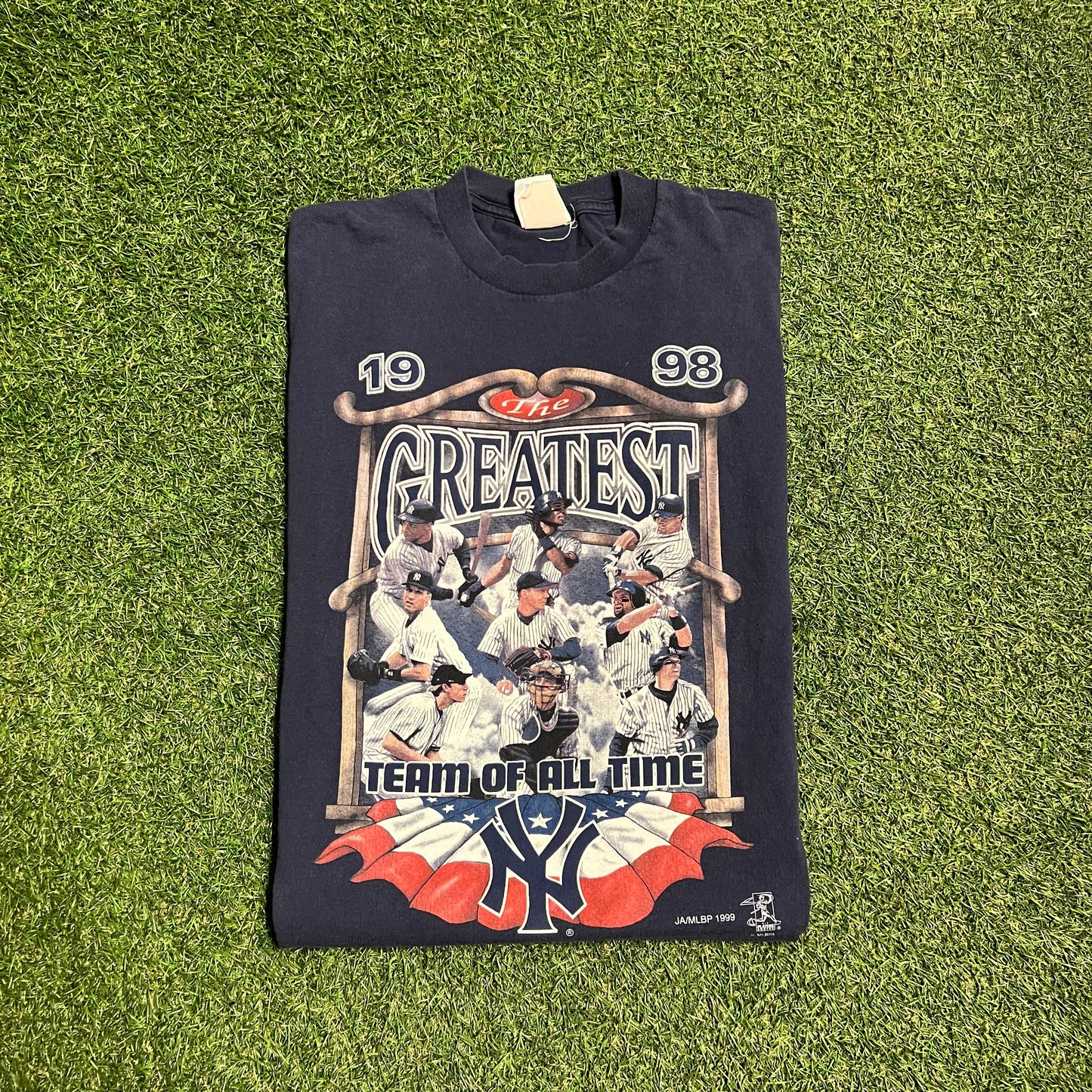 1998 The Greatest Team of All Time Navy Tee Size XL USED v14158