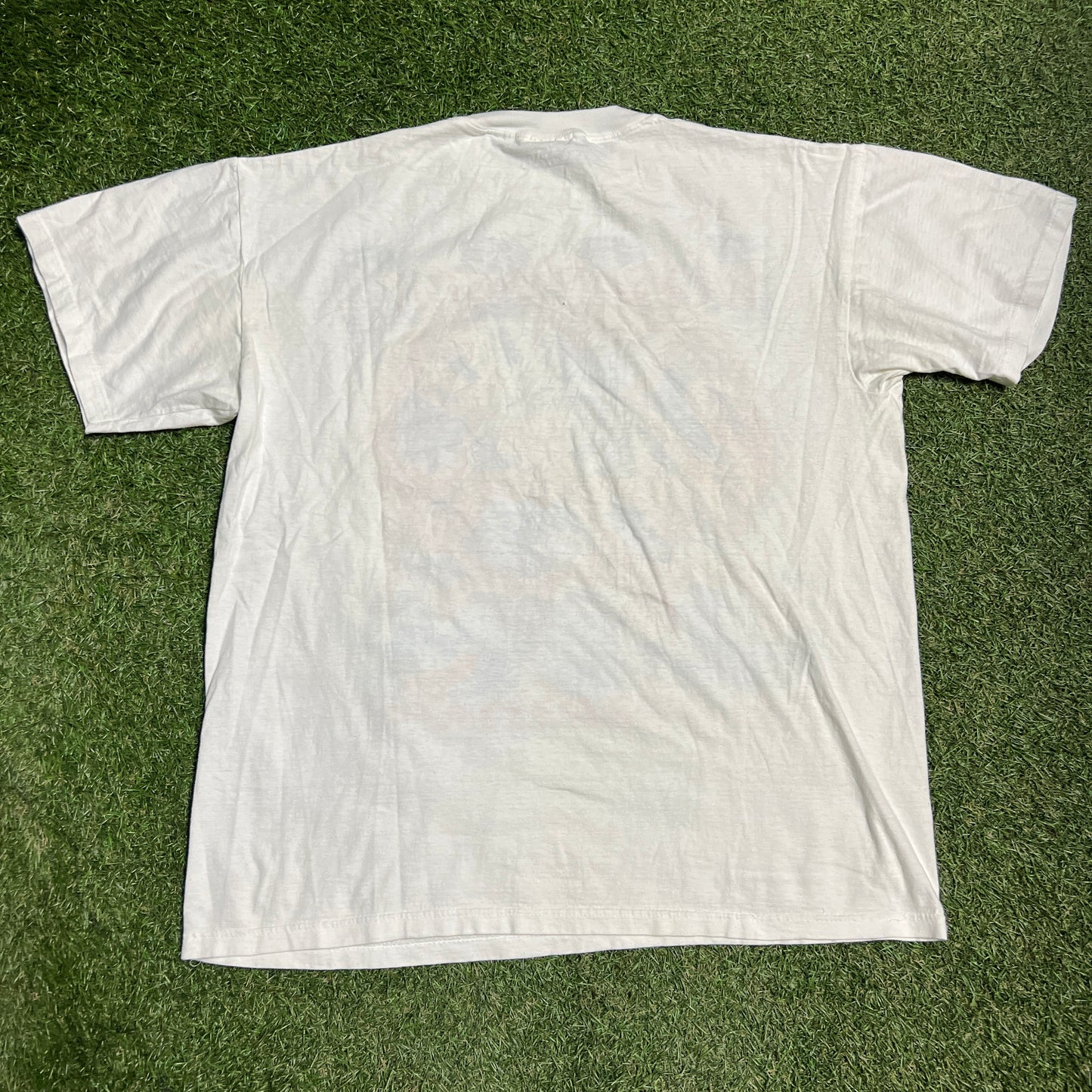 Evans Tag 1996 World Series Champions Gold Logo 3 Players White Tee Size XL USED v14142