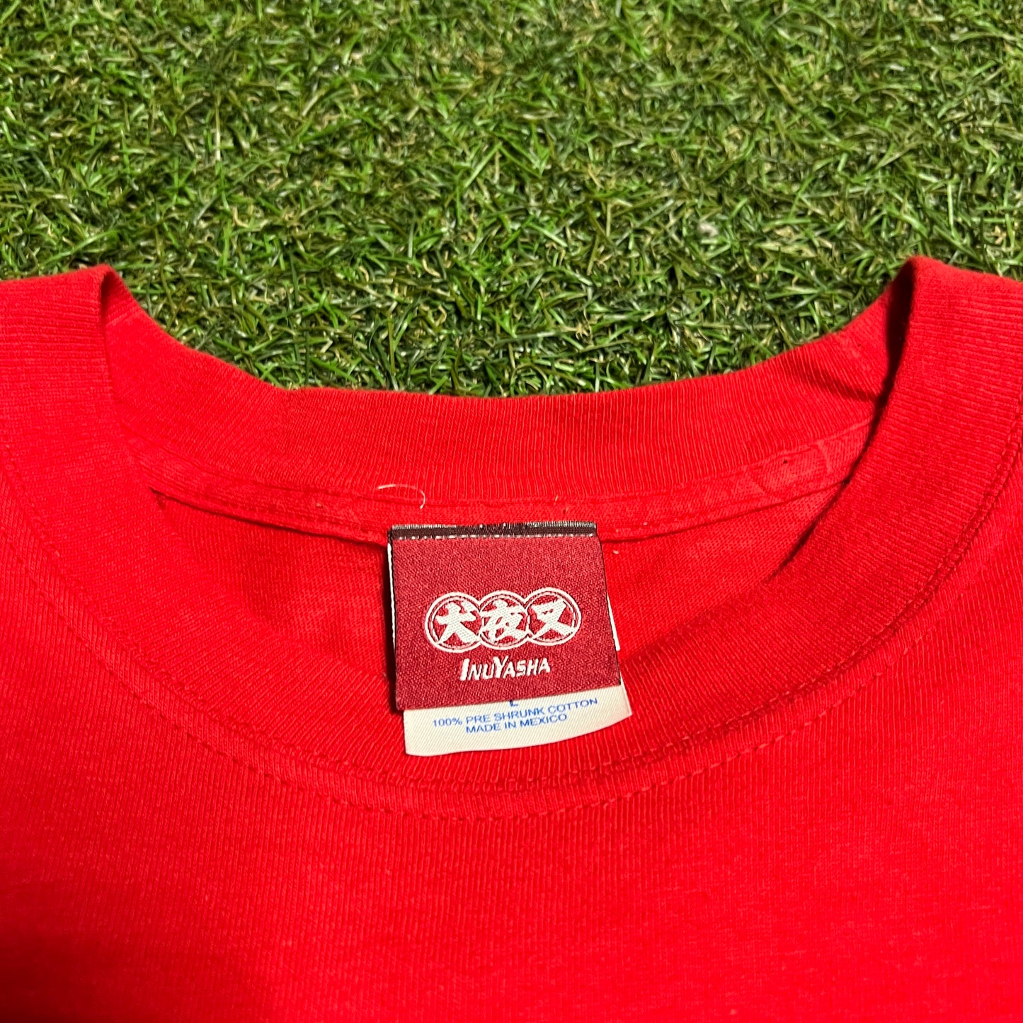 InuYasha 2003 Anime Red Tee Size Large USED v8787