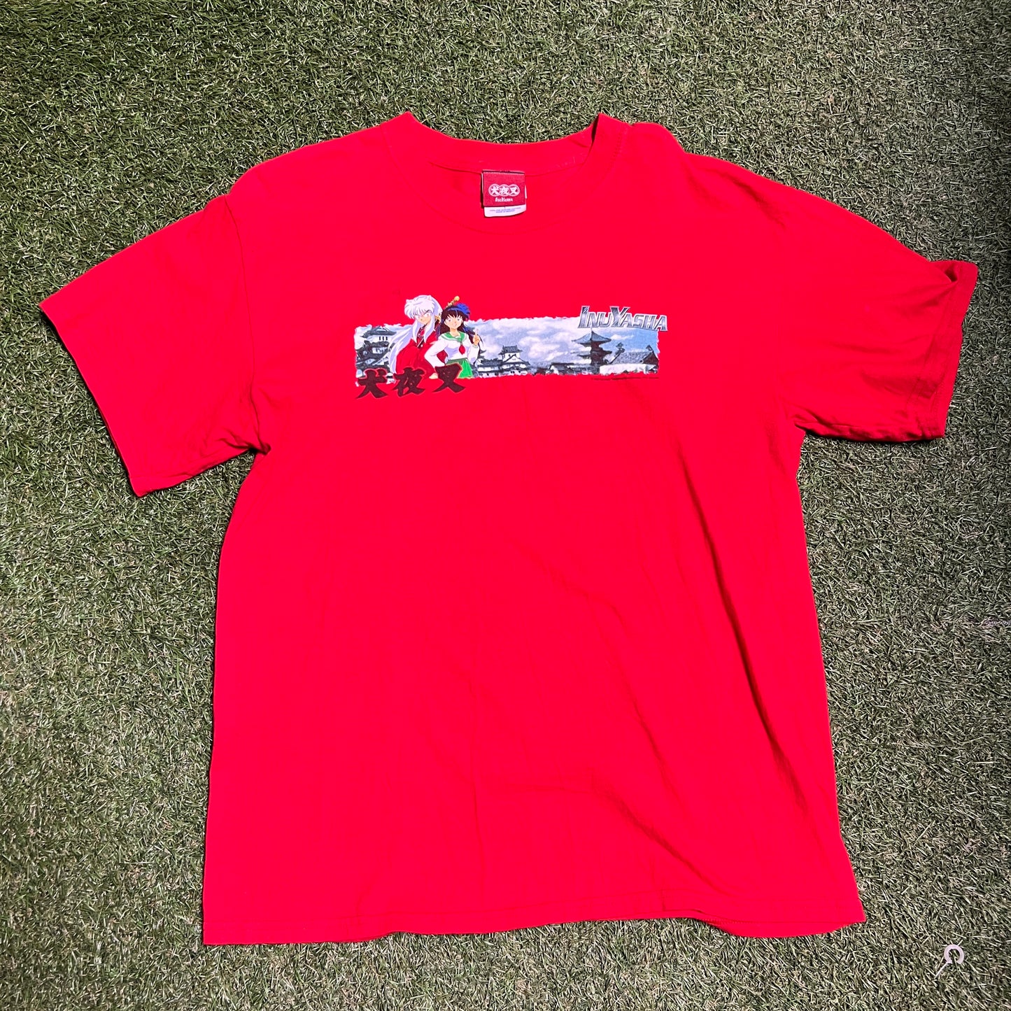 InuYasha 2003 Anime Red Tee Size Large USED v8787