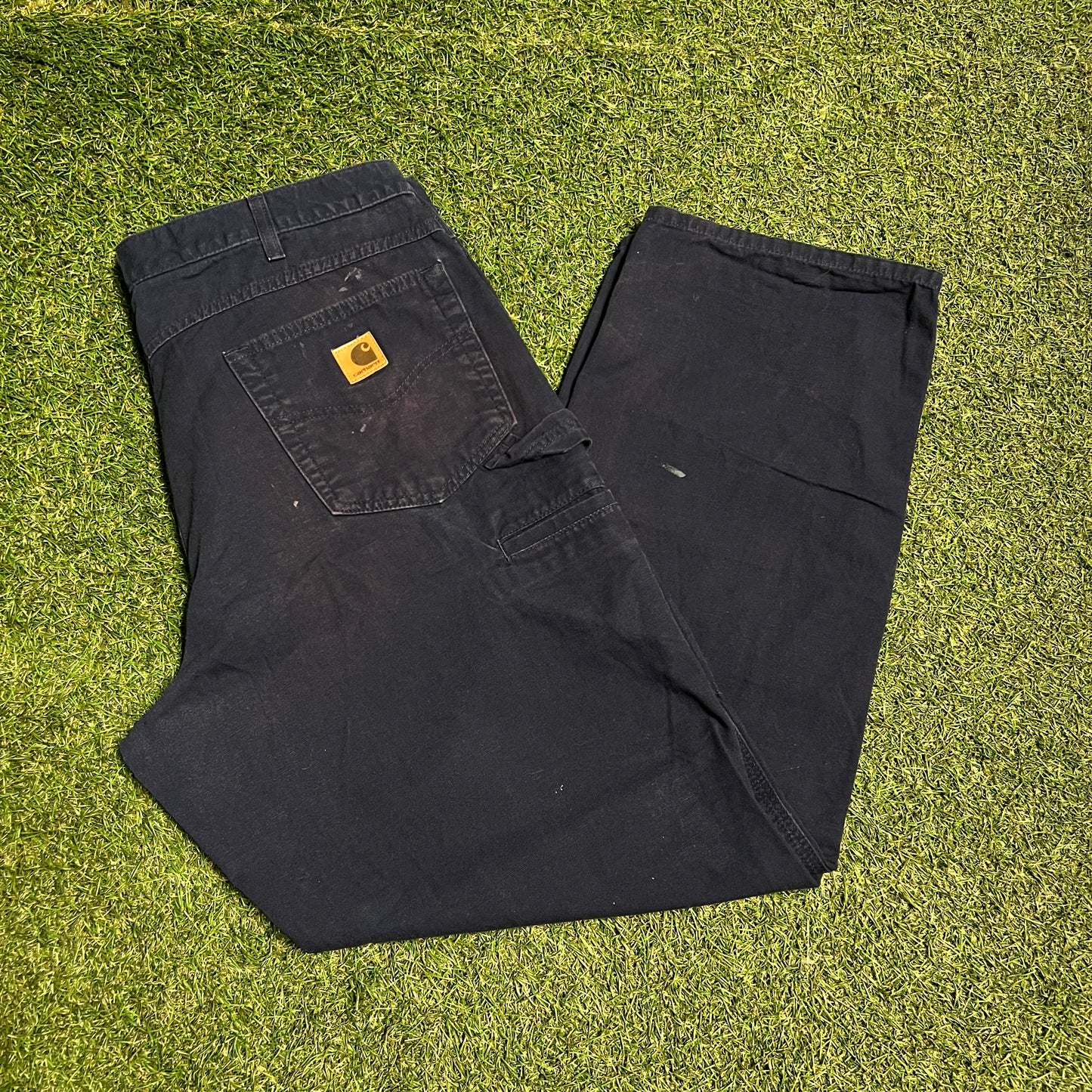 Carhartt Blue Loose Fit Carpenter Pants Size 38x32 USED V10760