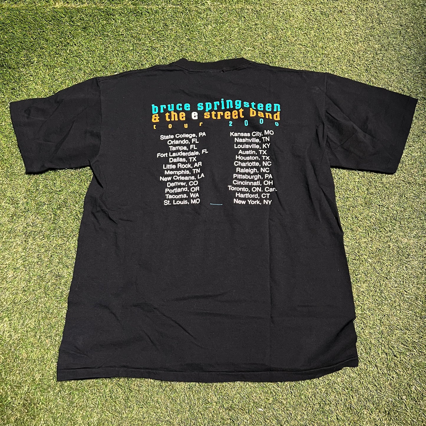 Bruce Springsteen and the E Street Band Black Tee Size XL USED v15128