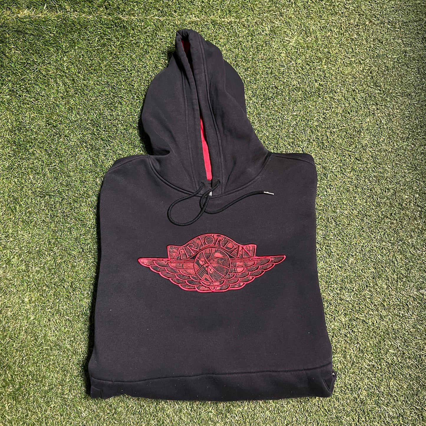 Air Jordan black hoodie red embroidery Size XXL USED