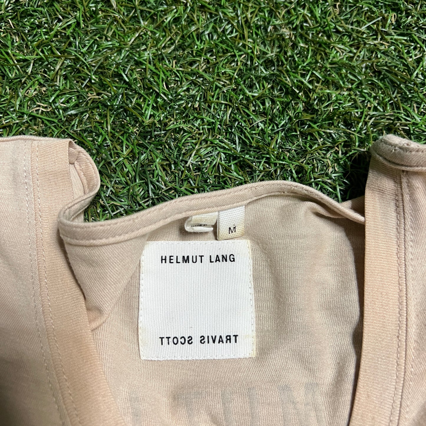 Travis Scott Helmut Lang Hair Tee Size Medium USED x4149