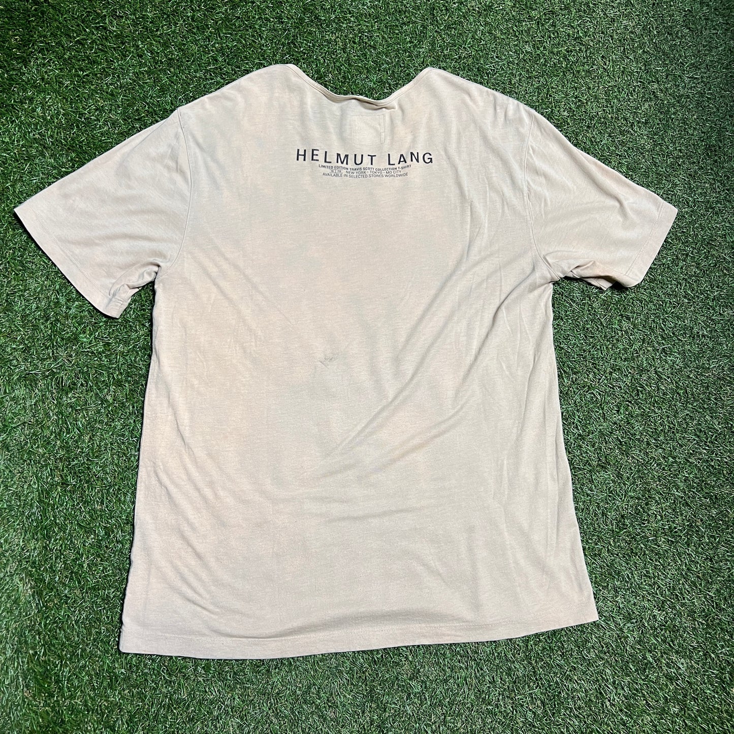 Travis Scott Helmut Lang Hair Tee Size Medium USED x4149
