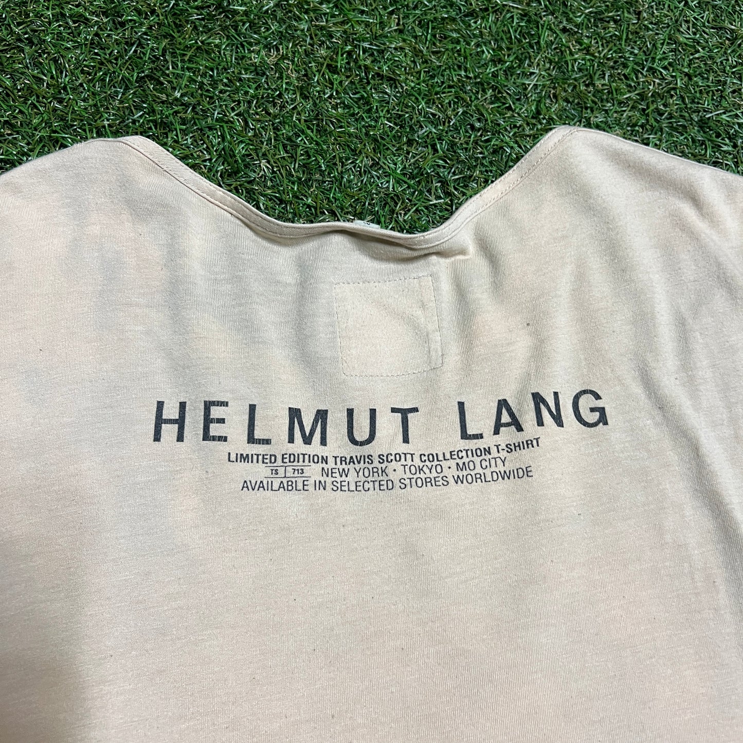 Travis Scott Helmut Lang Hair Tee Size Medium USED x4149