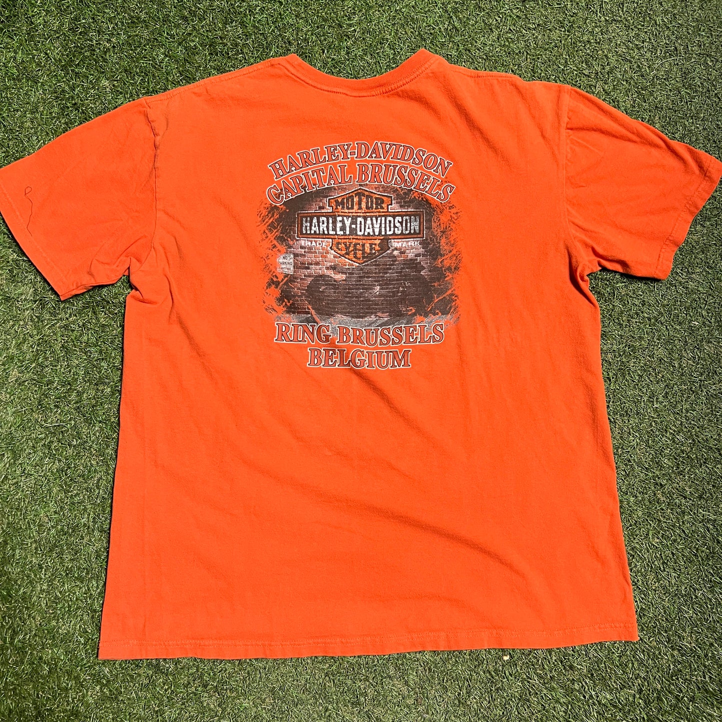 2014 Harley Davidson Captial Brussels Orange Tee Size XL USED v15148