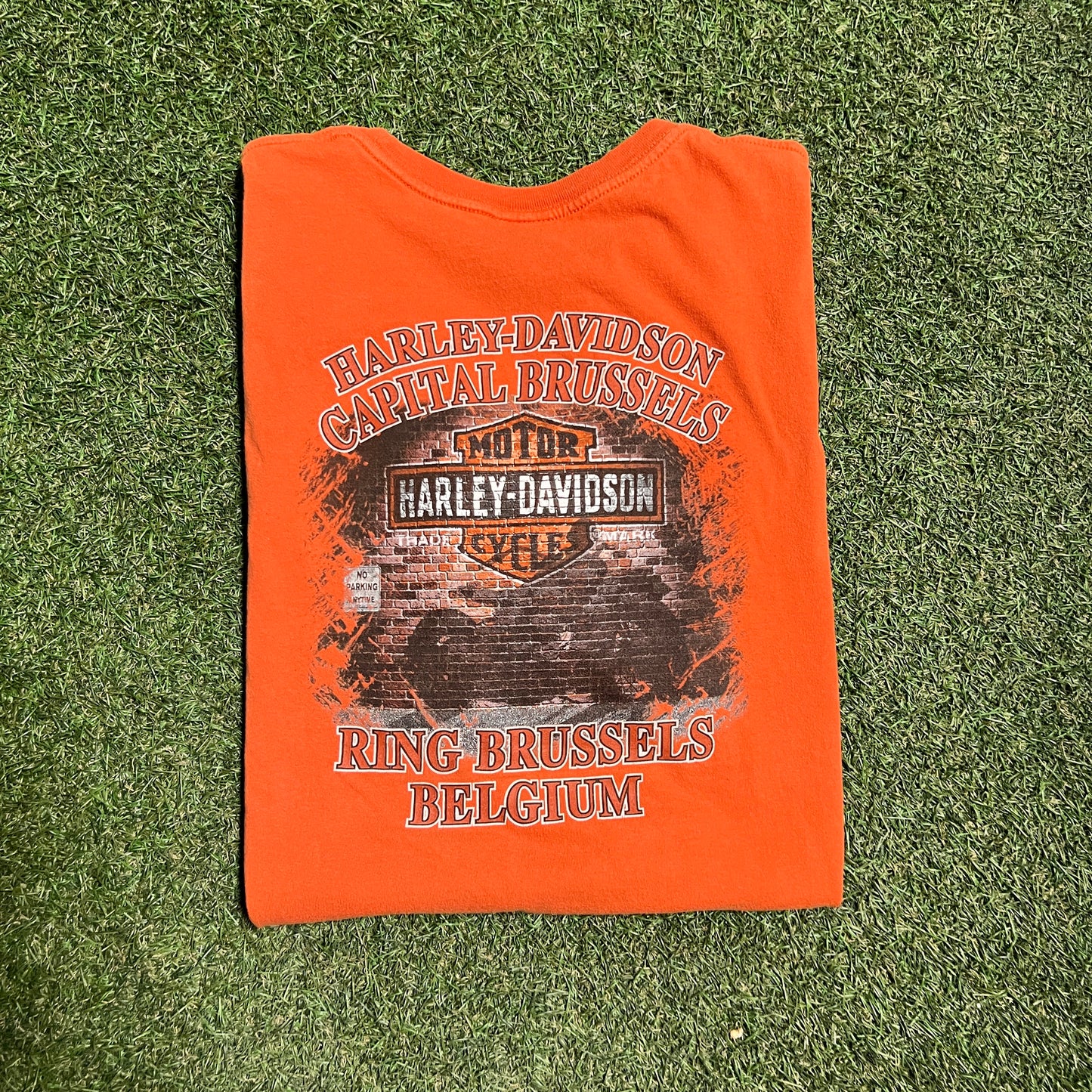 2014 Harley Davidson Captial Brussels Orange Tee Size XL USED v15148