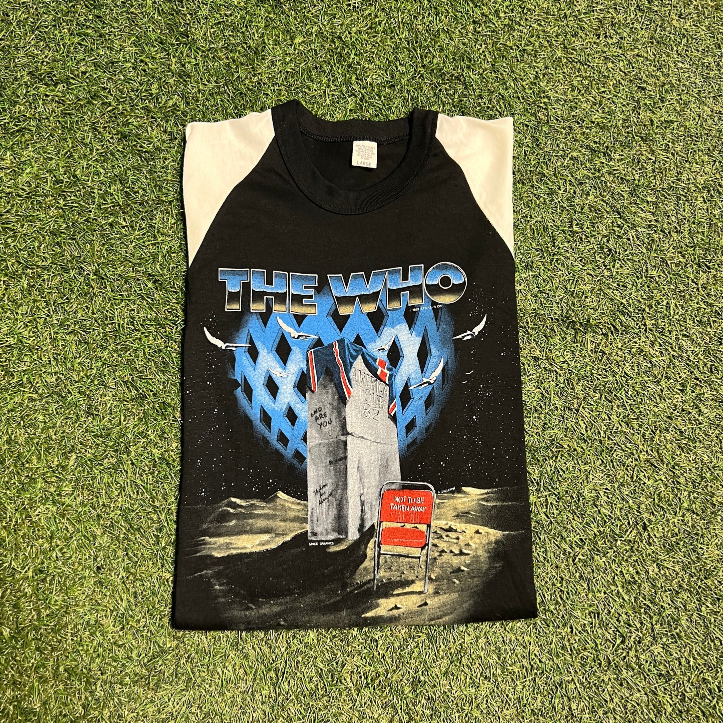 The Who 1982 America Tour Tee Size Large USED v8240