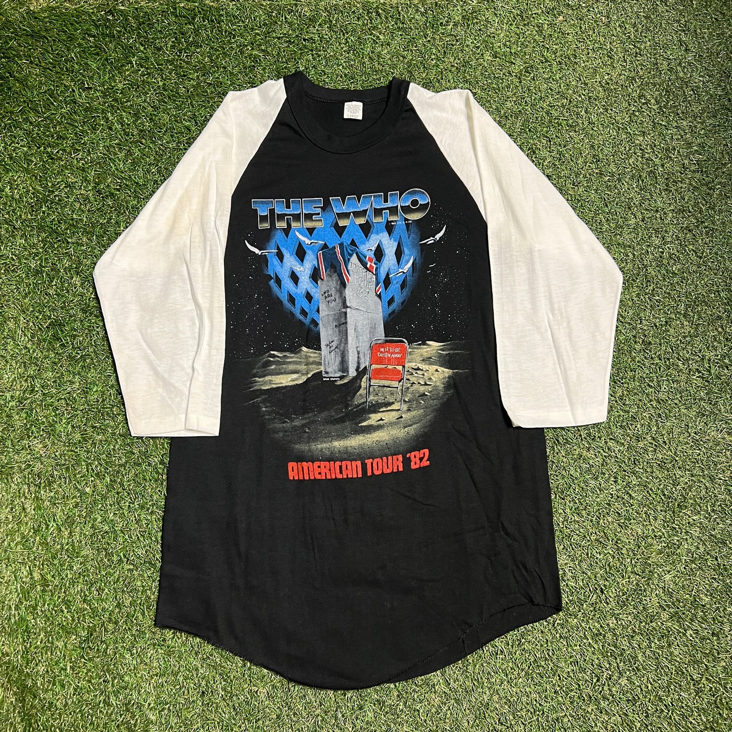 The Who 1982 America Tour Tee Size Large USED v8240